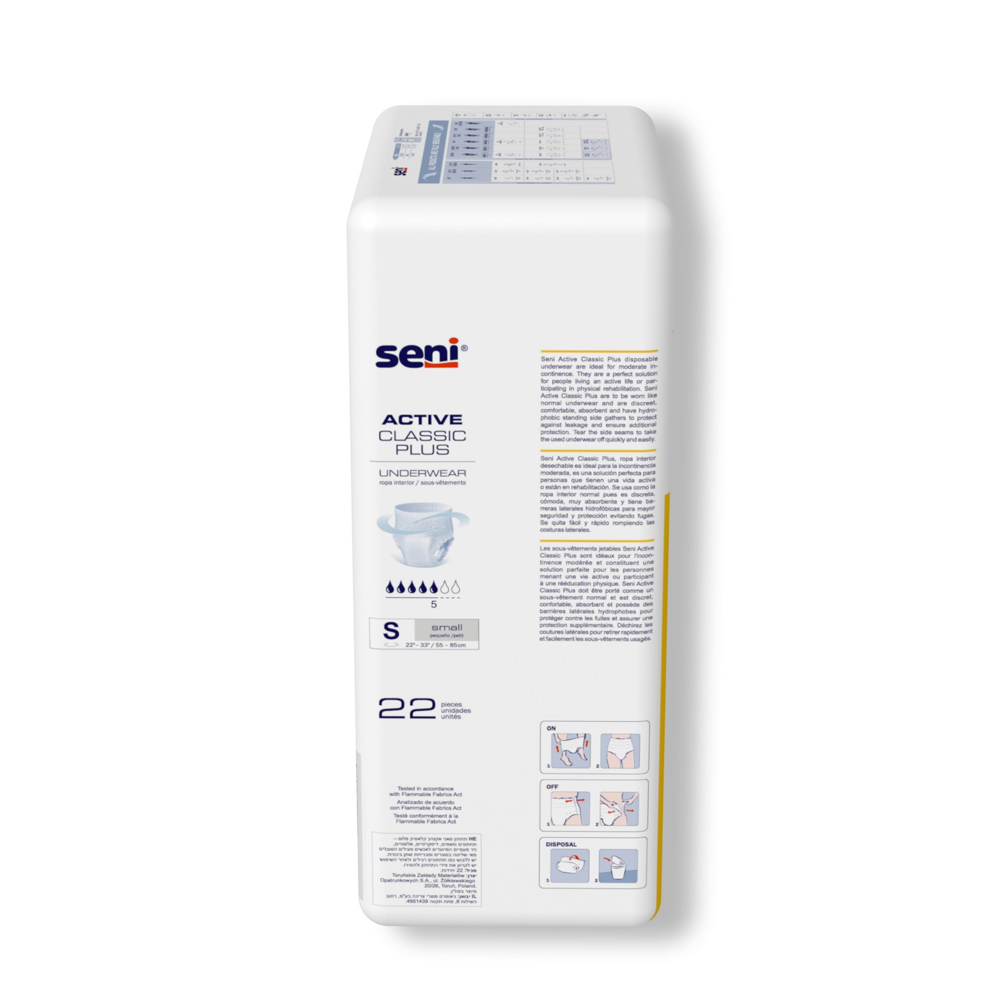 Seni® Active Classic Plus Moderate Absorbent Underwear, Small - Image 5