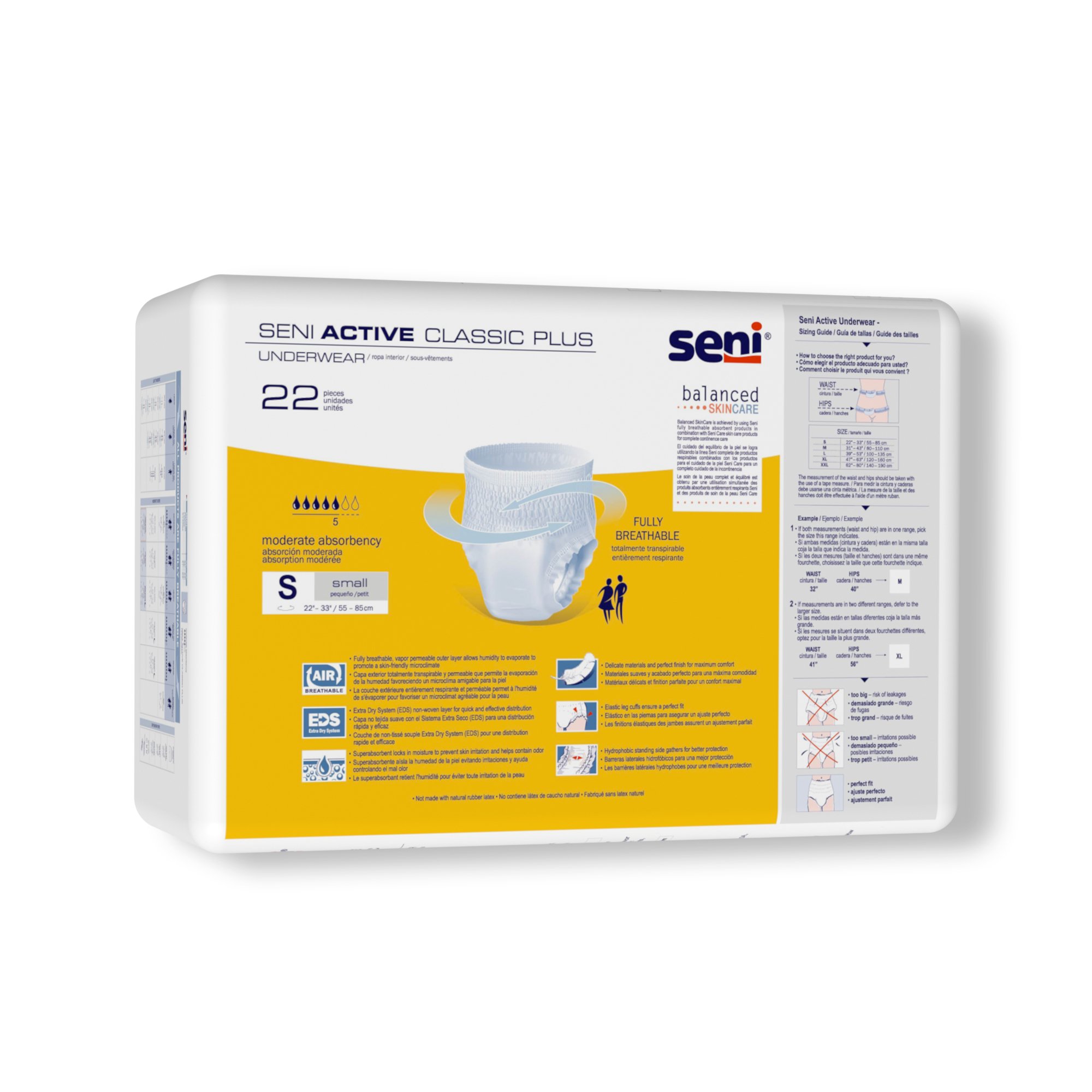 Seni® Active Classic Plus Moderate Absorbent Underwear, Small - Image 7