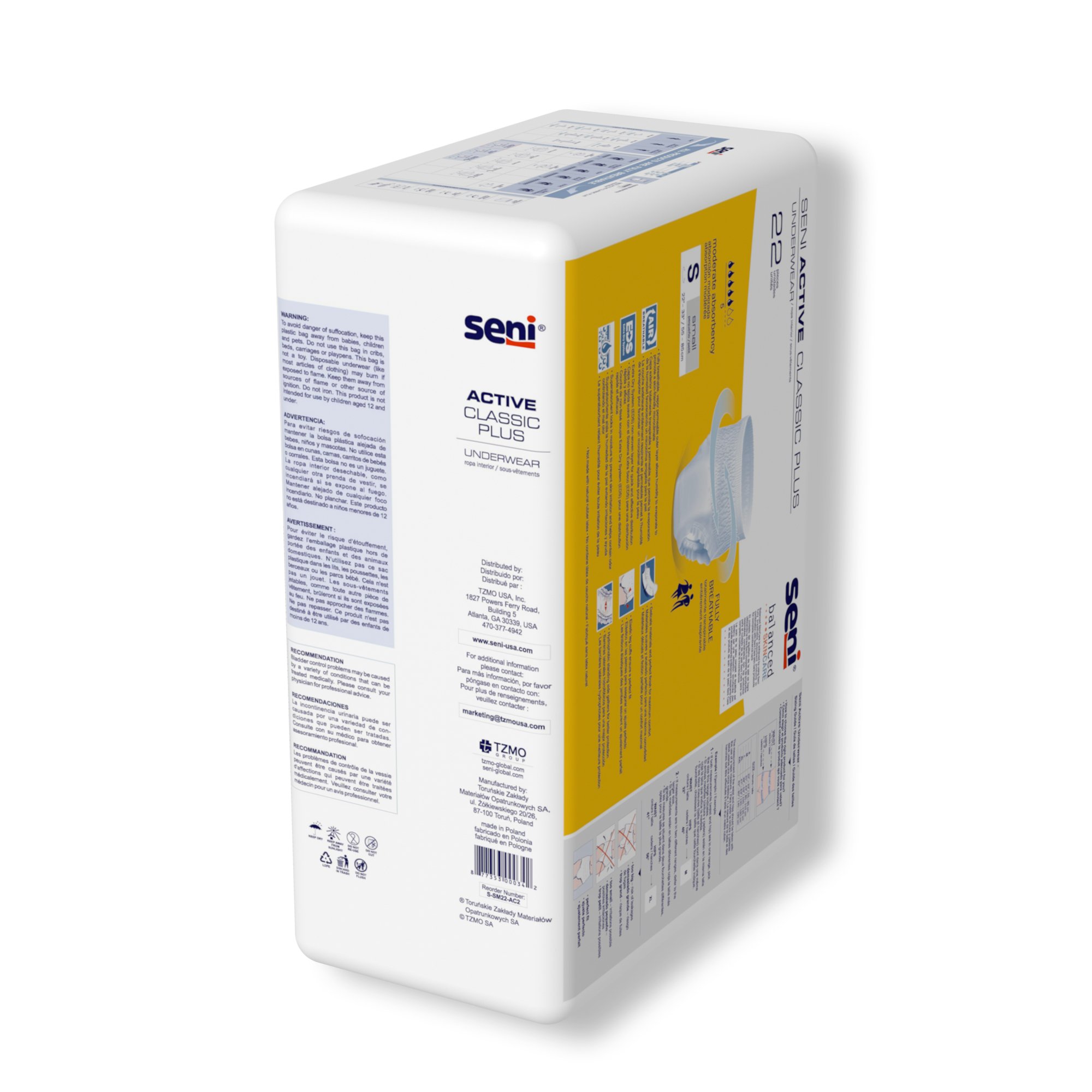 Seni® Active Classic Plus Moderate Absorbent Underwear, Small - Image 6