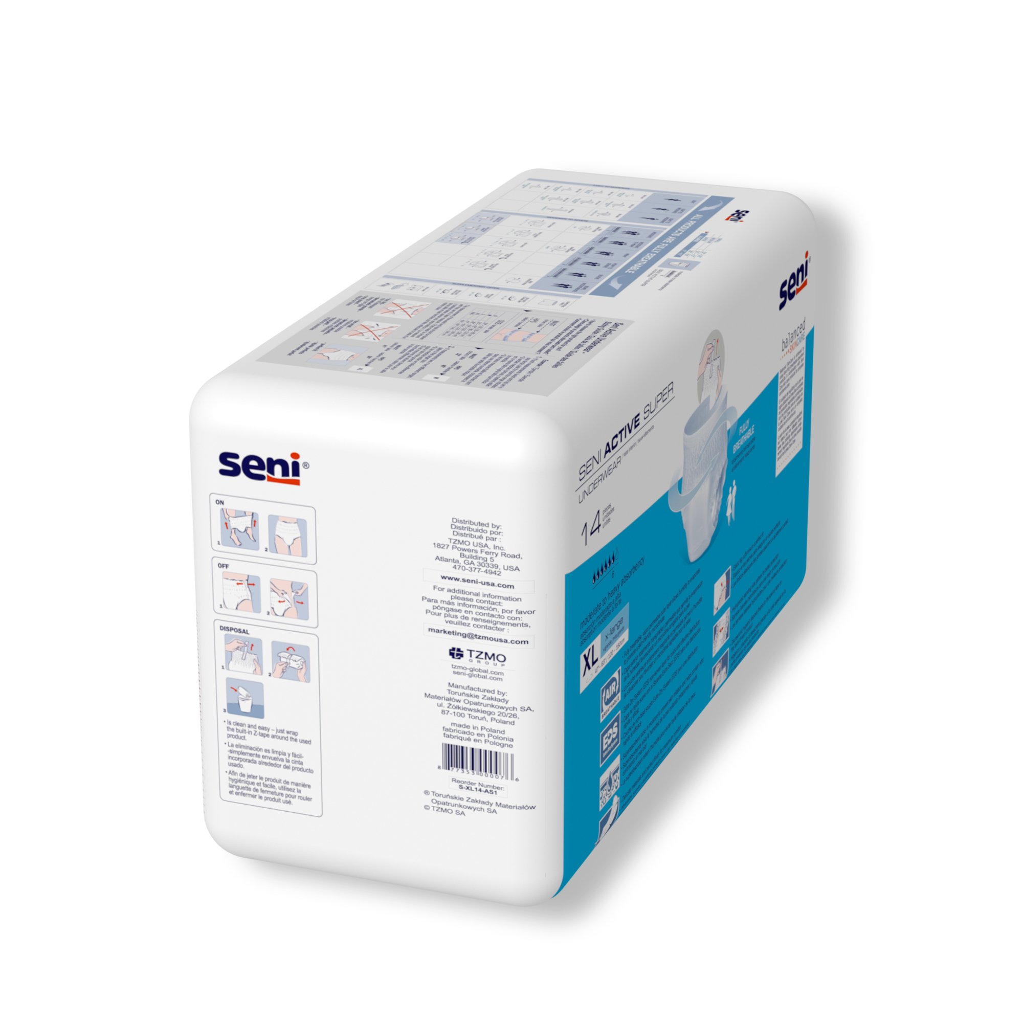 Seni® Active Super Moderate to Heavy Absorbent Underwear, Extra Large - Image 6