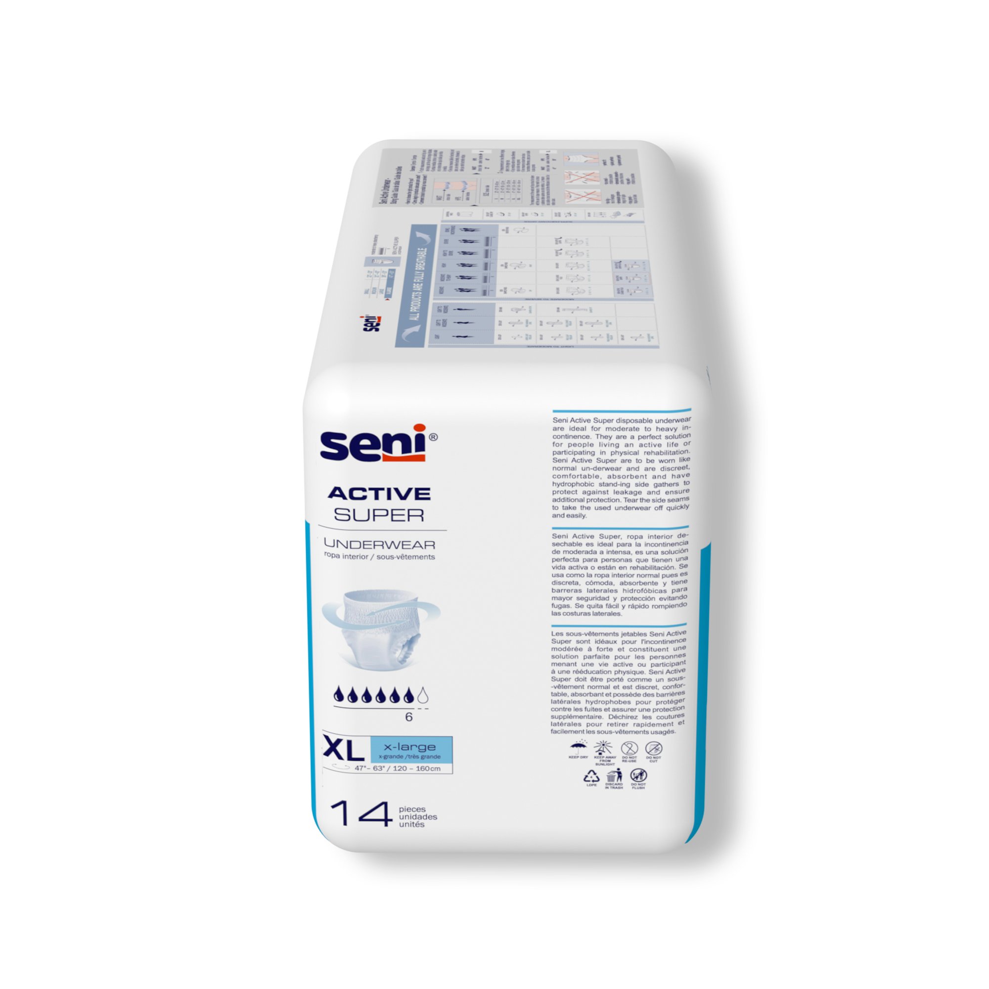 Seni® Active Super Moderate to Heavy Absorbent Underwear, Extra Large - Image 5