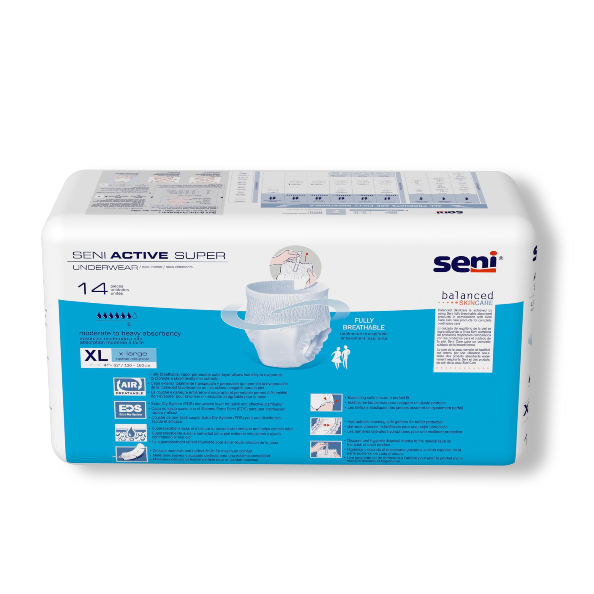 Seni® Active Super Moderate to Heavy Absorbent Underwear, Extra Large - Image 7