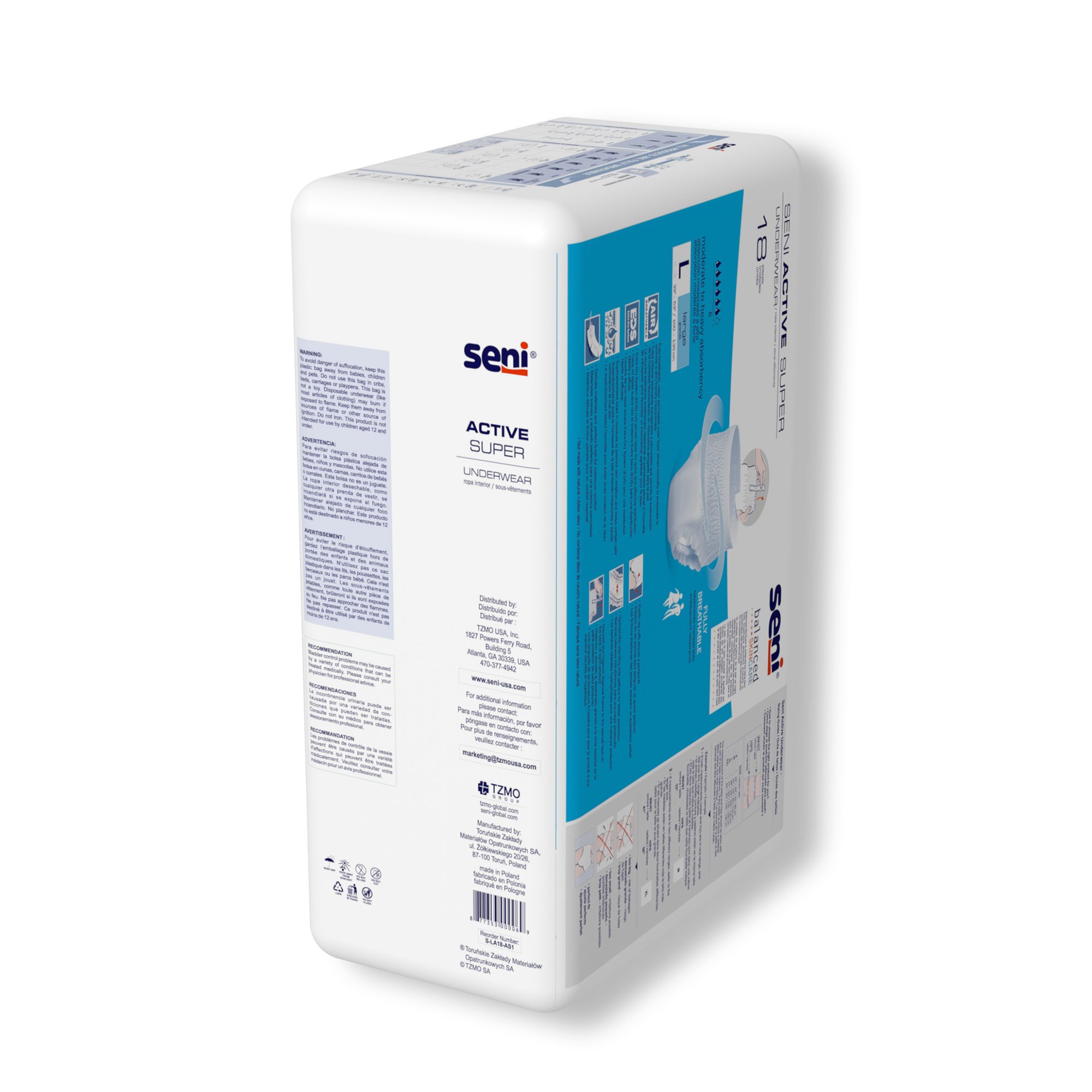 Seni® Active Super Moderate to Heavy Absorbent Underwear, Large - Image 6