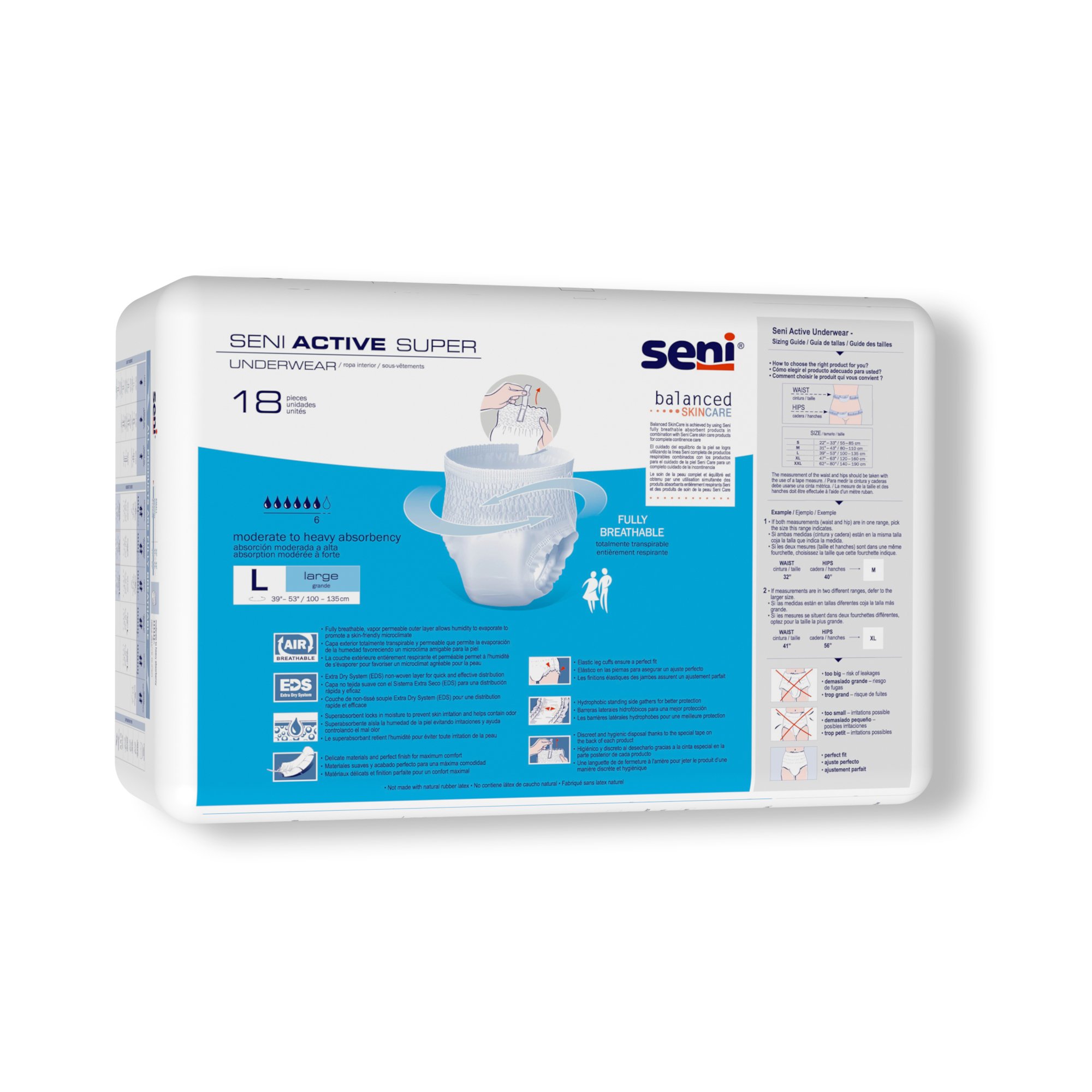 Seni® Active Super Moderate to Heavy Absorbent Underwear, Large - Image 7