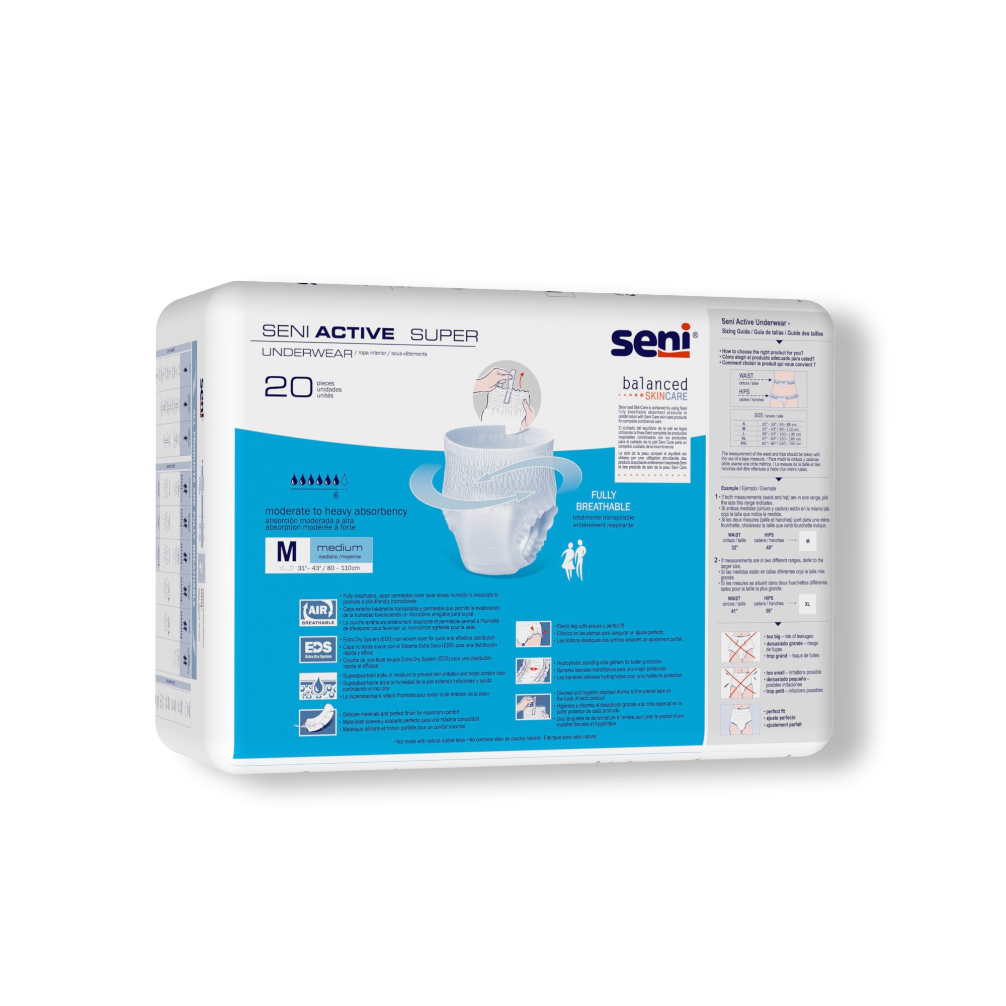 Seni® Active Super Moderate to Heavy Absorbent Underwear, Medium - Image 7