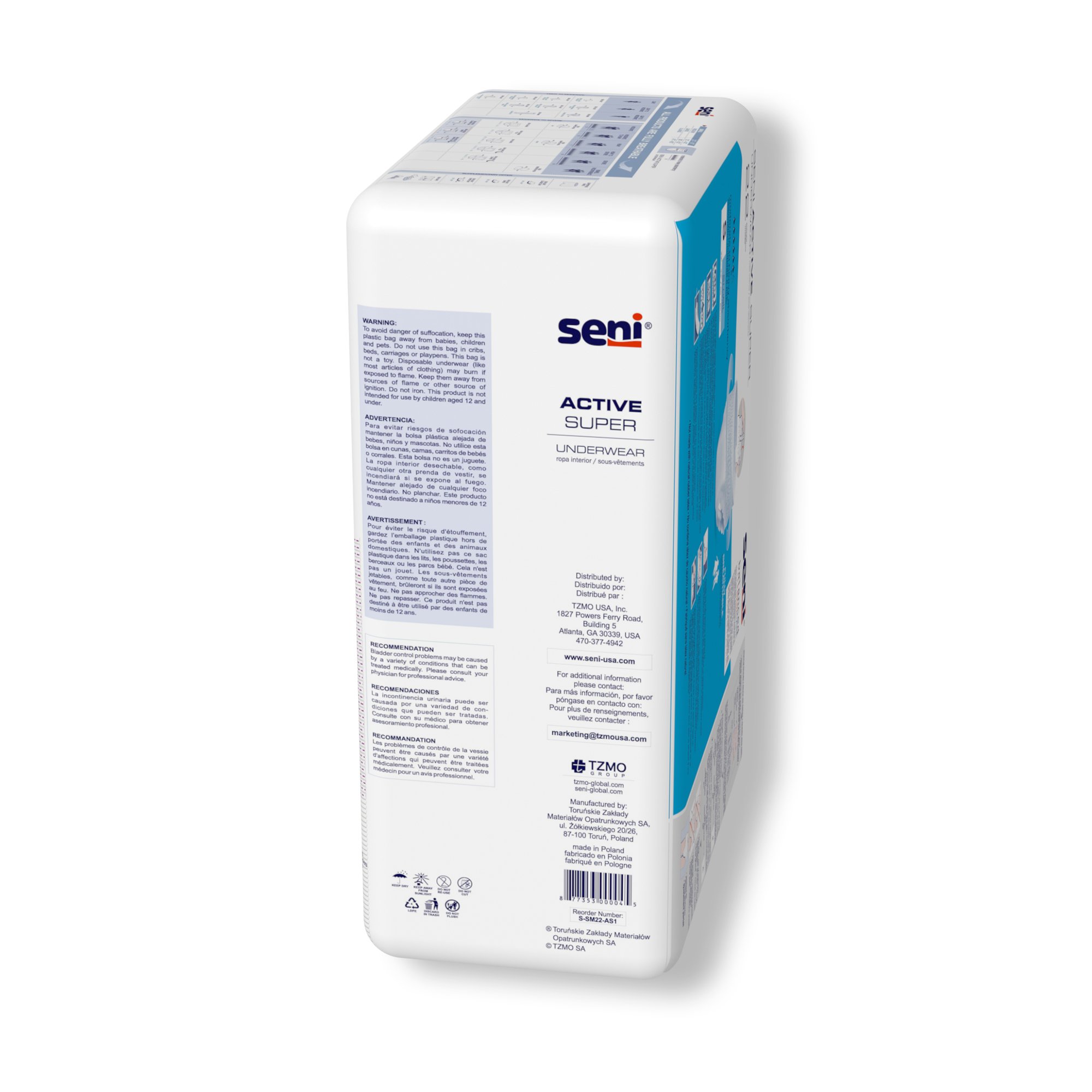 Seni® Active Super Moderate to Heavy Absorbent Underwear, Small - Image 3