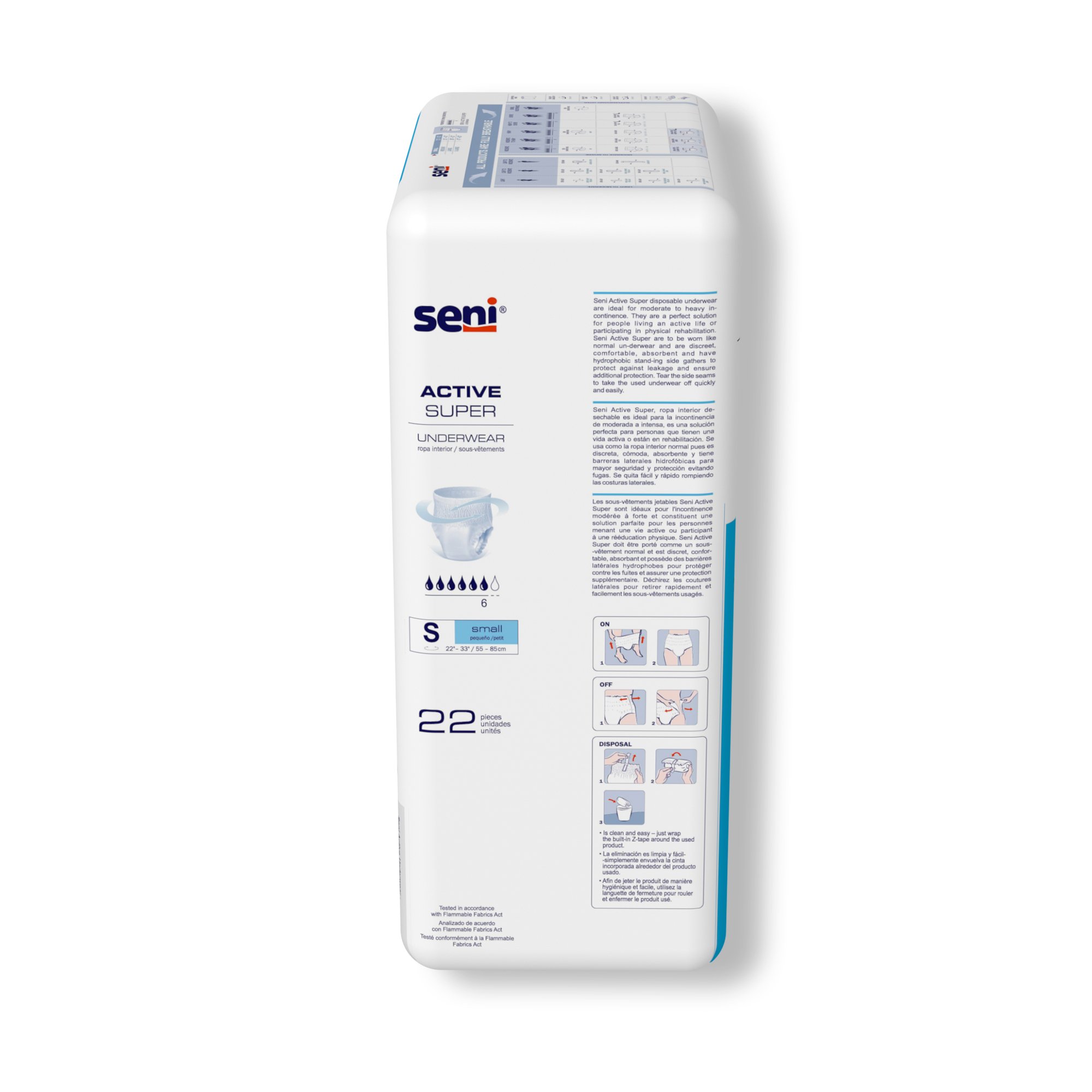 Seni® Active Super Moderate to Heavy Absorbent Underwear, Small - Image 2