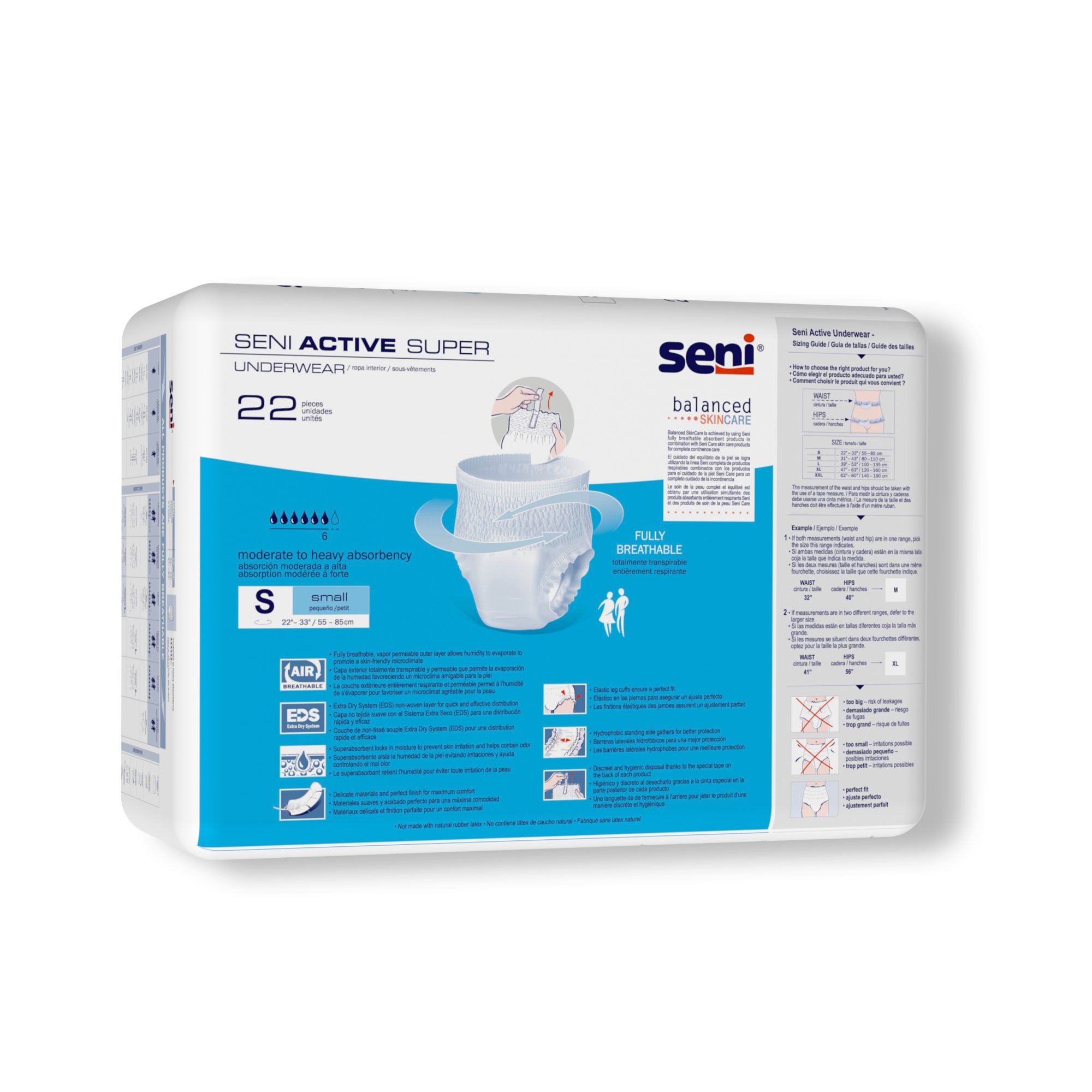Seni® Active Super Moderate to Heavy Absorbent Underwear, Small - Image 4