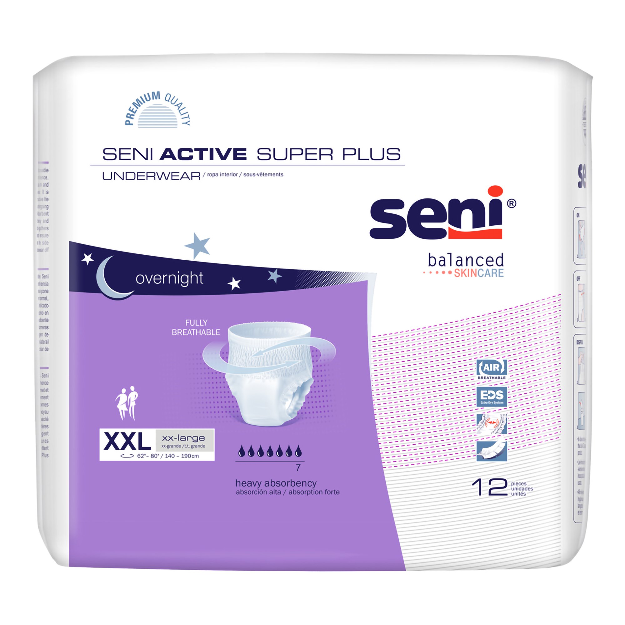 Seni® Active Super Plus Overnight Heavy Absorbent Underwear, 2X-Large