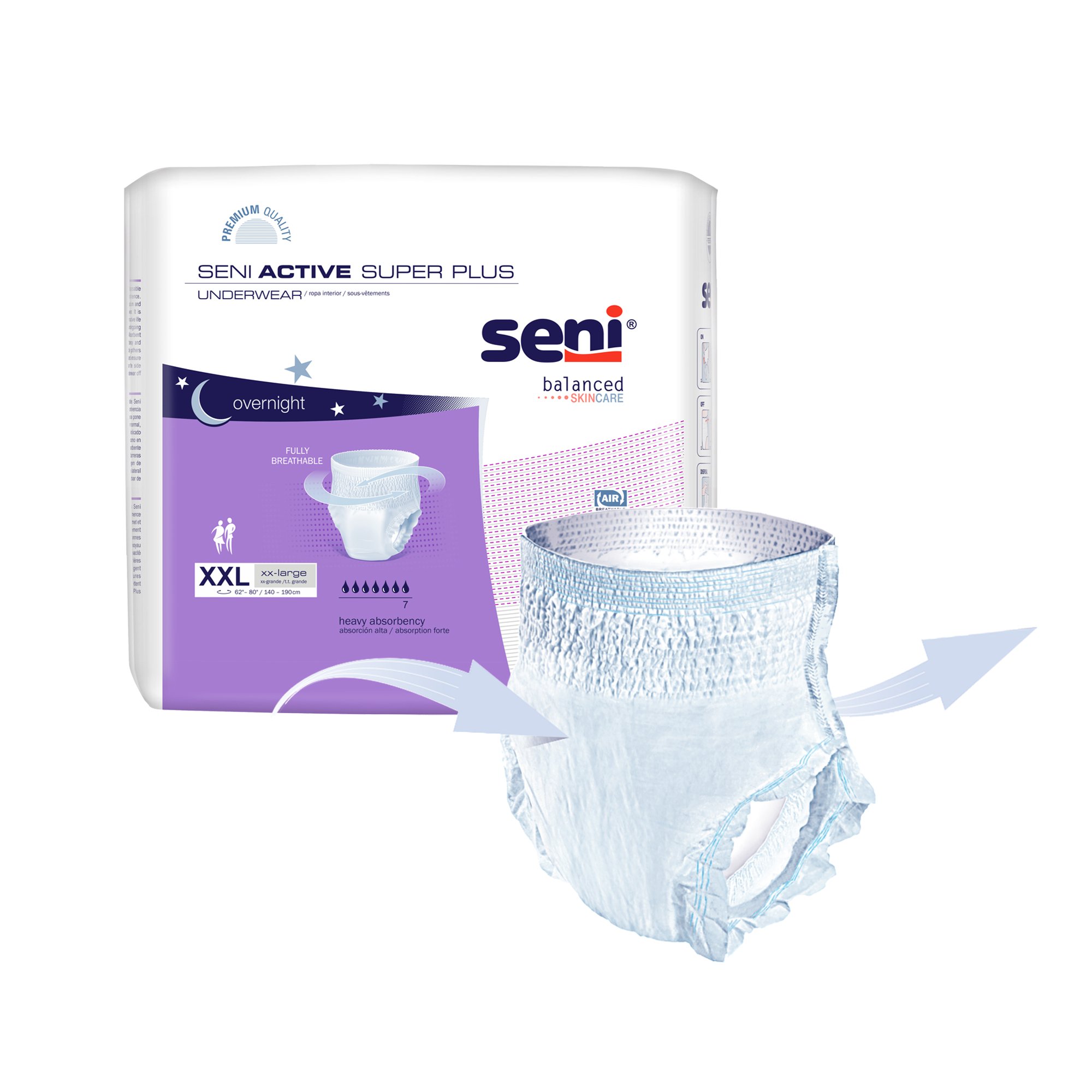 Seni® Active Super Plus Overnight Heavy Absorbent Underwear, 2X-Large - Image 9