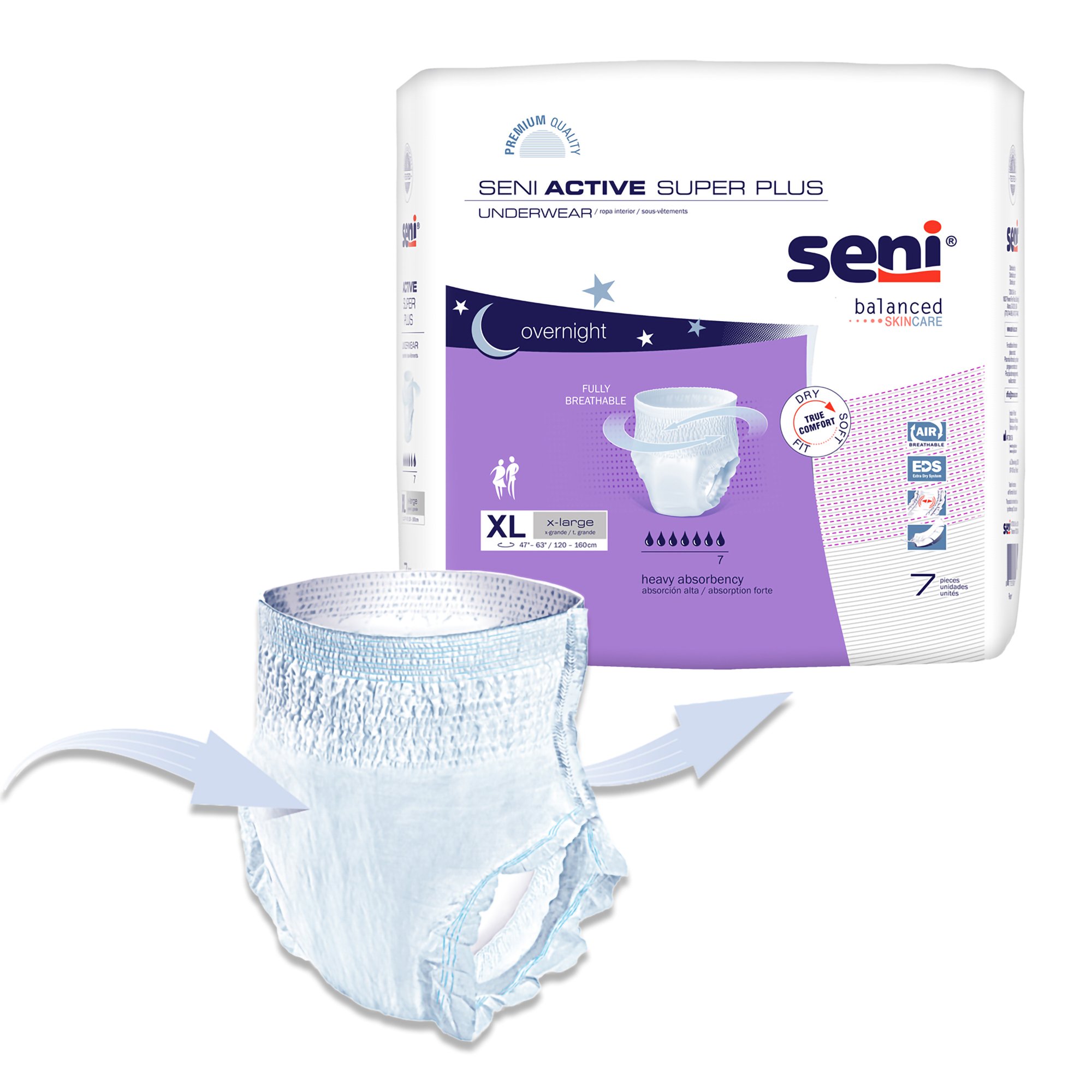 Seni® Active Super Plus Overnight Heavy Absorbent Underwear, Extra Large - Image 9