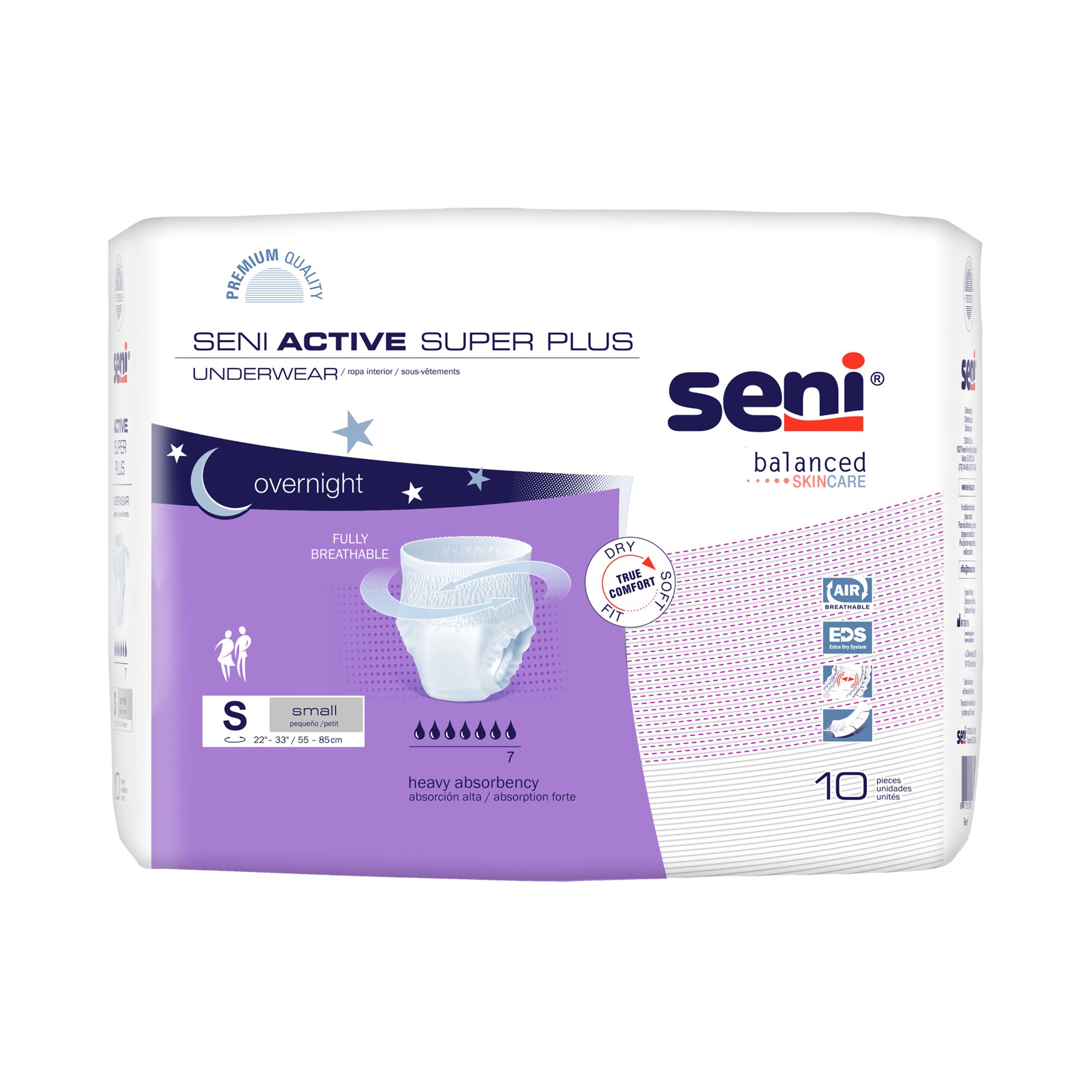 Seni® Active Super Plus Overnight Heavy Absorbent Underwear, Small
