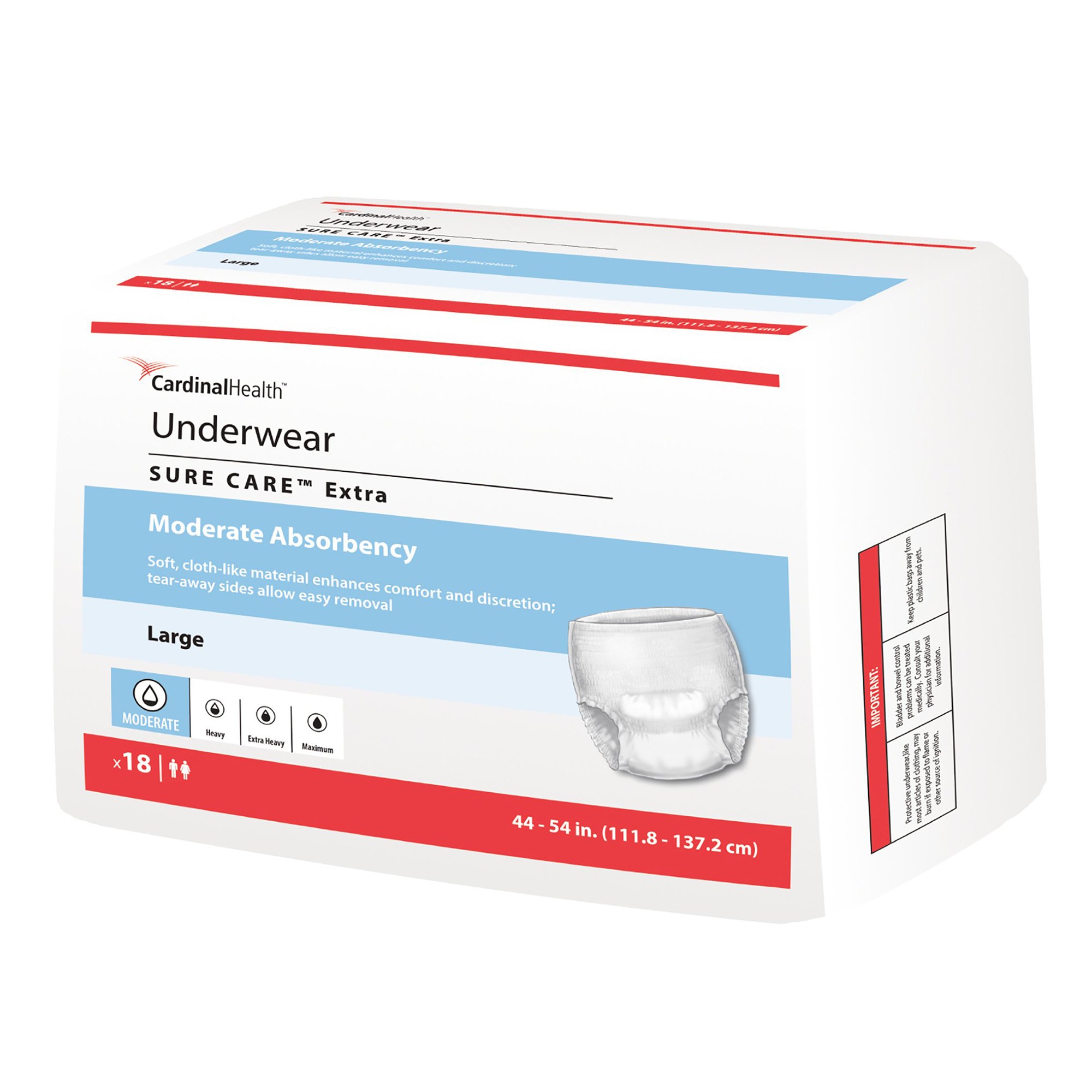 Sure Care™ Extra Moderate Absorbency Incontinence Underwear, Large - Image 3
