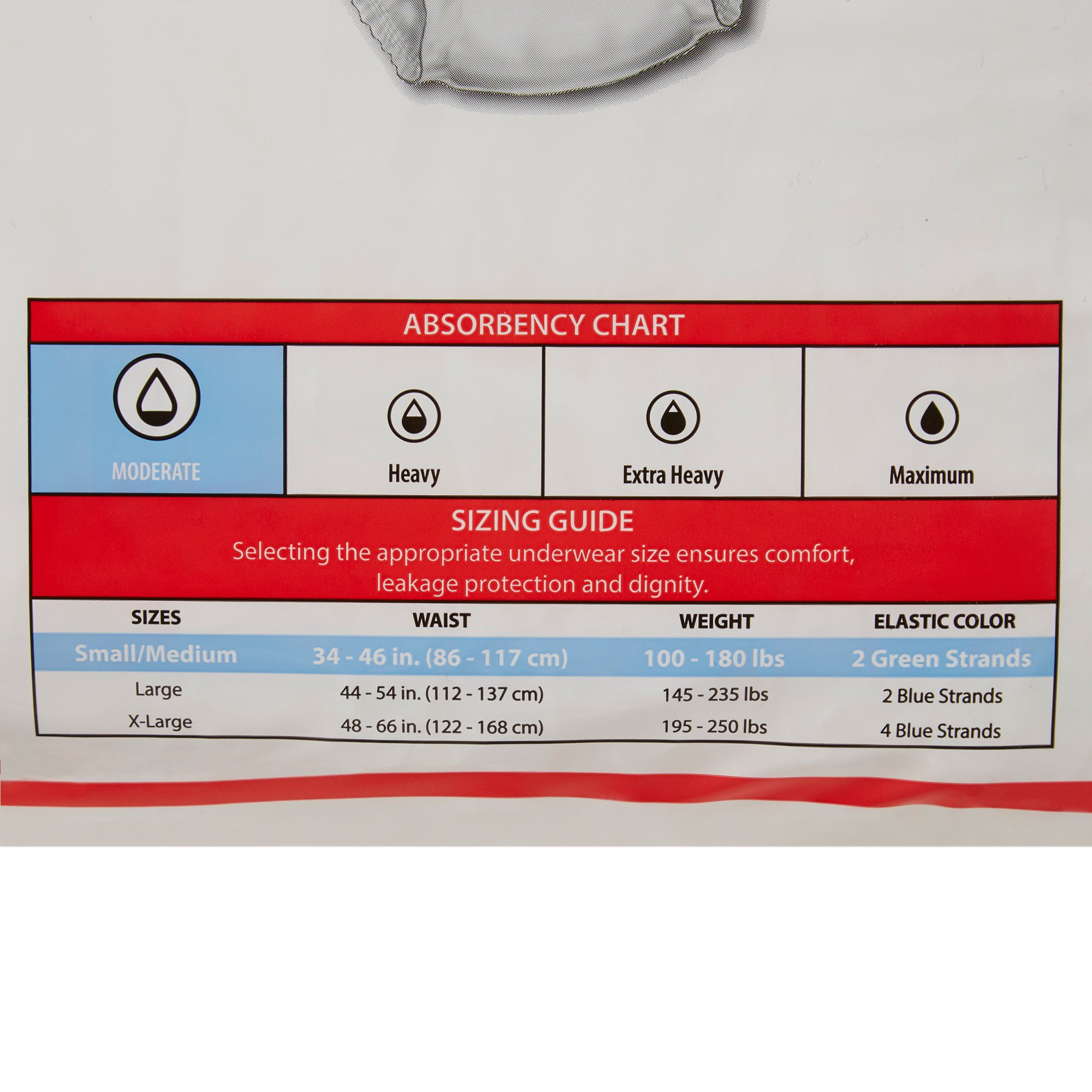 Sure Care™ Extra Moderate Absorbency Incontinence Underwear, Small / Medium - Image 5