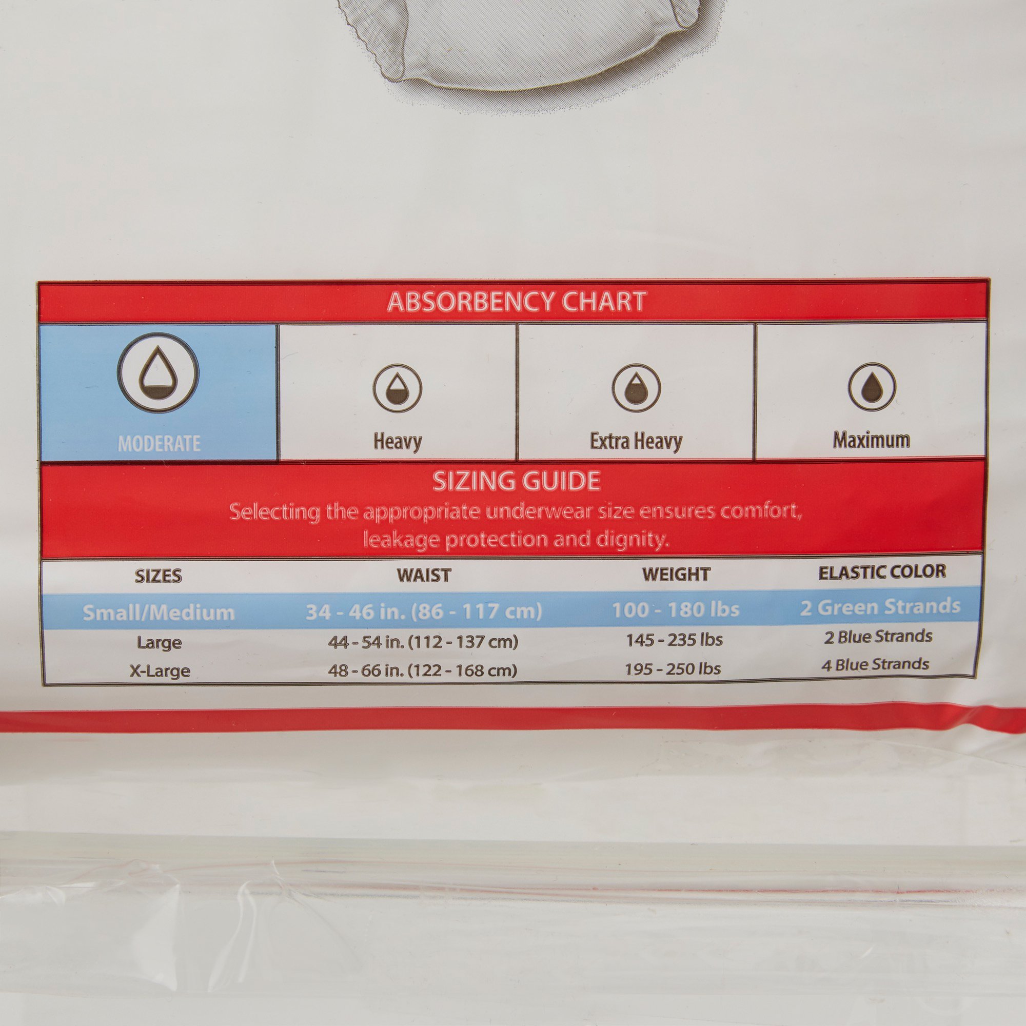 Sure Care™ Extra Moderate Absorbency Incontinence Underwear, Small / Medium - Image 5