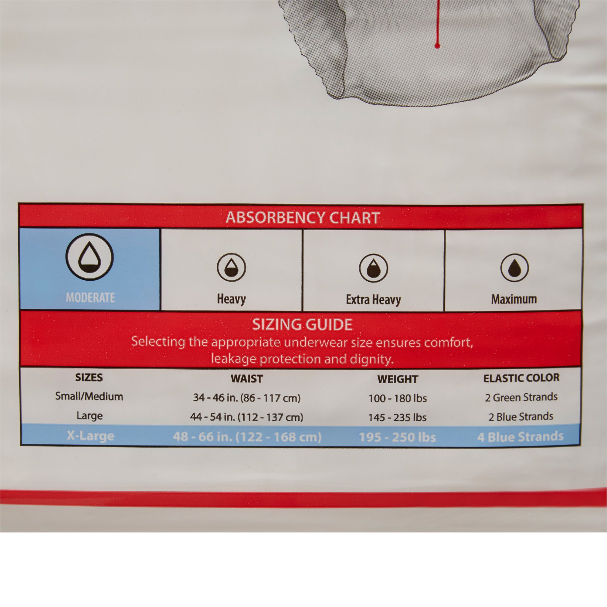 Sure Care™ Extra Moderate Absorbency Incontinence Underwear, X-Large - Image 4
