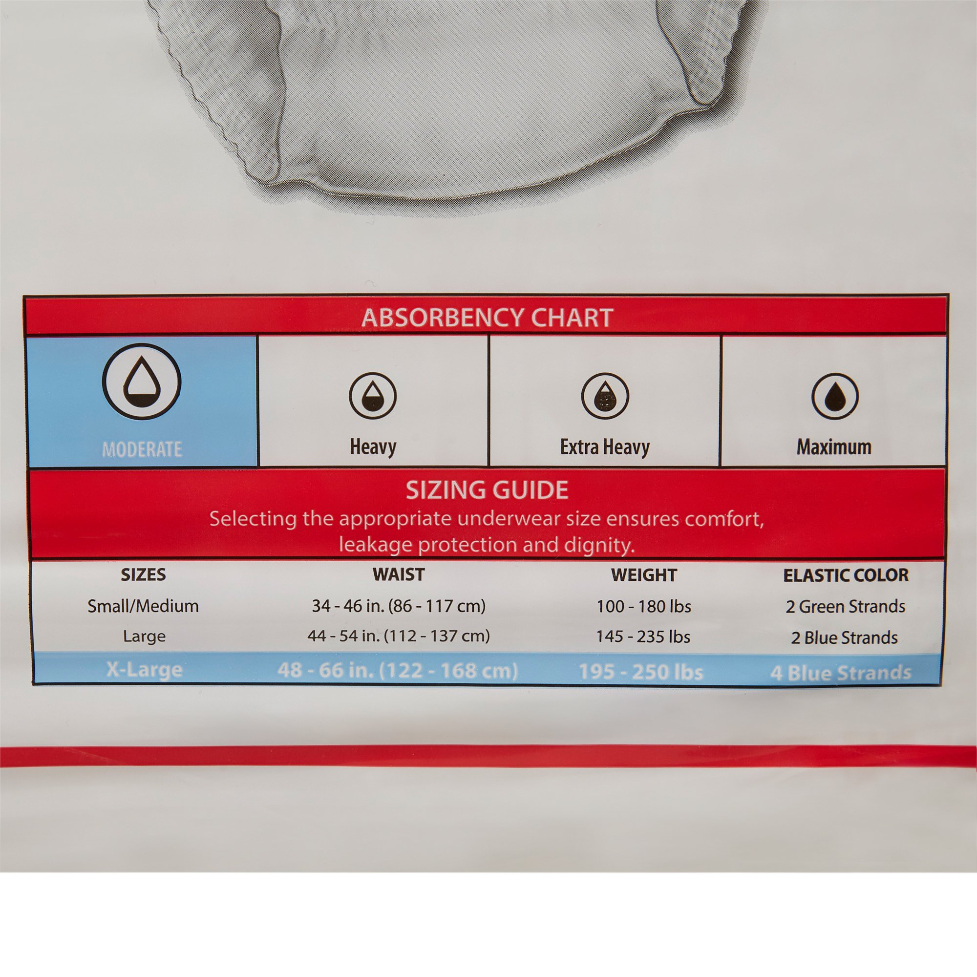 Sure Care™ Extra Moderate Absorbency Incontinence Underwear, X-Large - Image 4