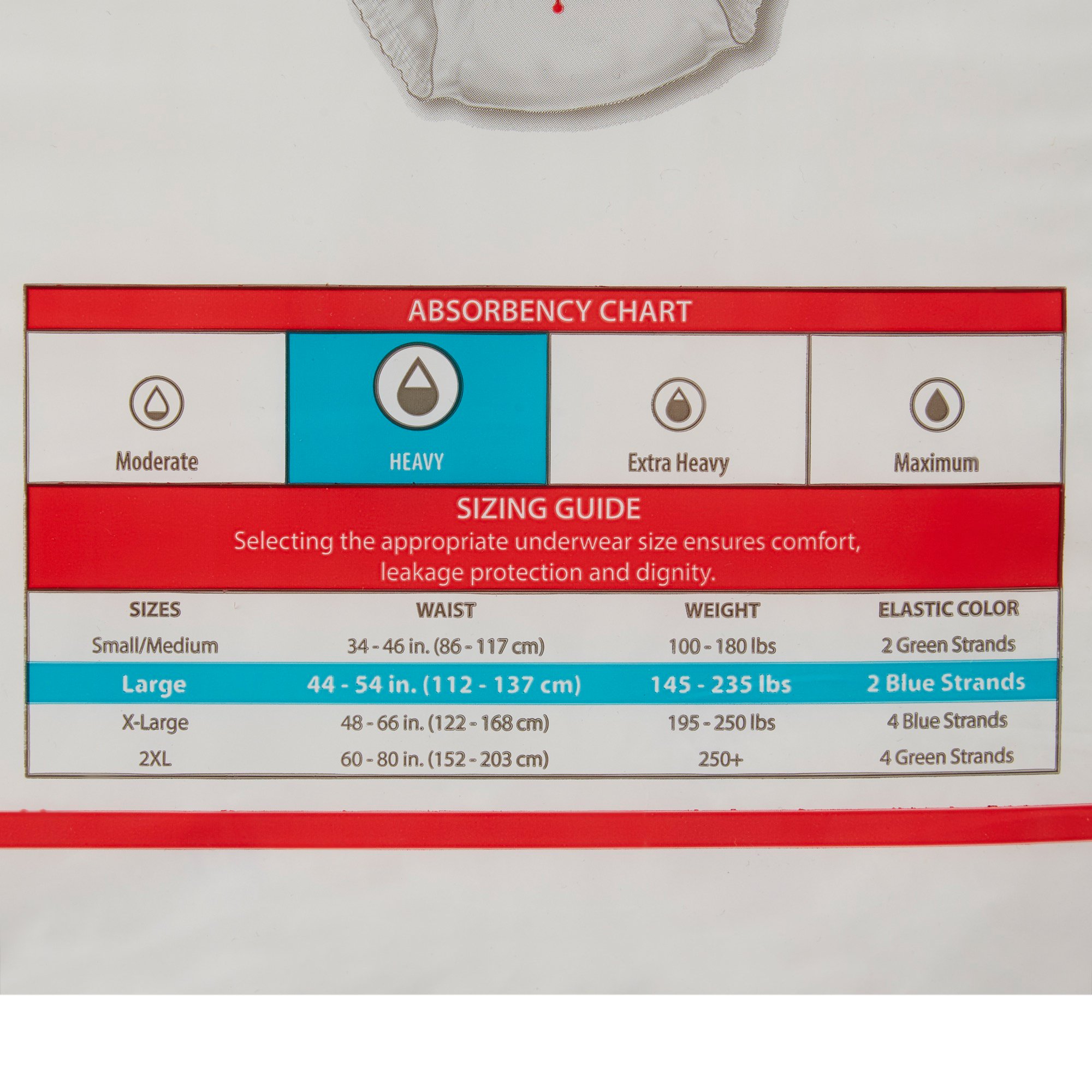 Sure Care™ Plus Heavy Absorbent Underwear, Large - Image 5