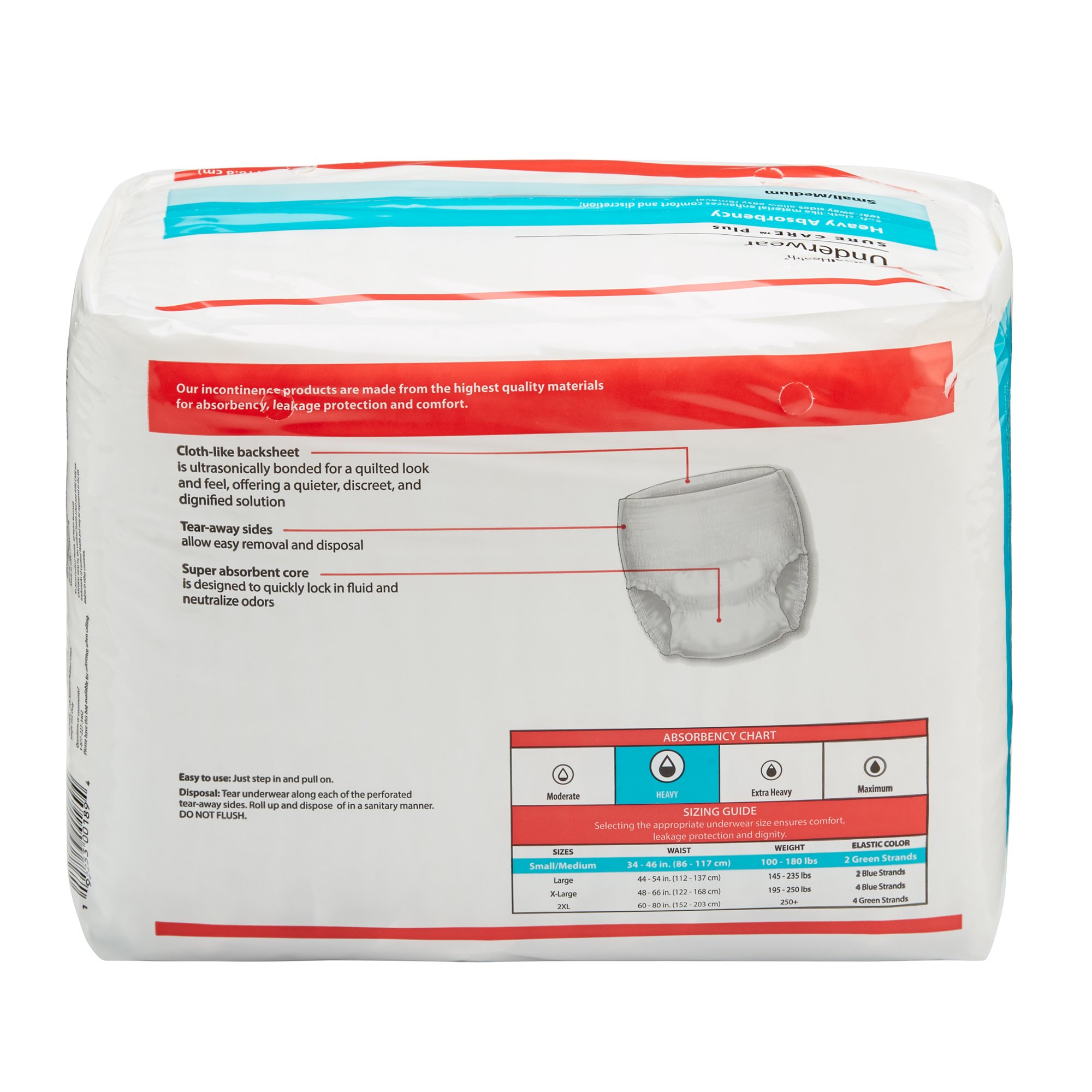 Sure Care™ Plus Heavy Absorbent Underwear, Medium - Image 4