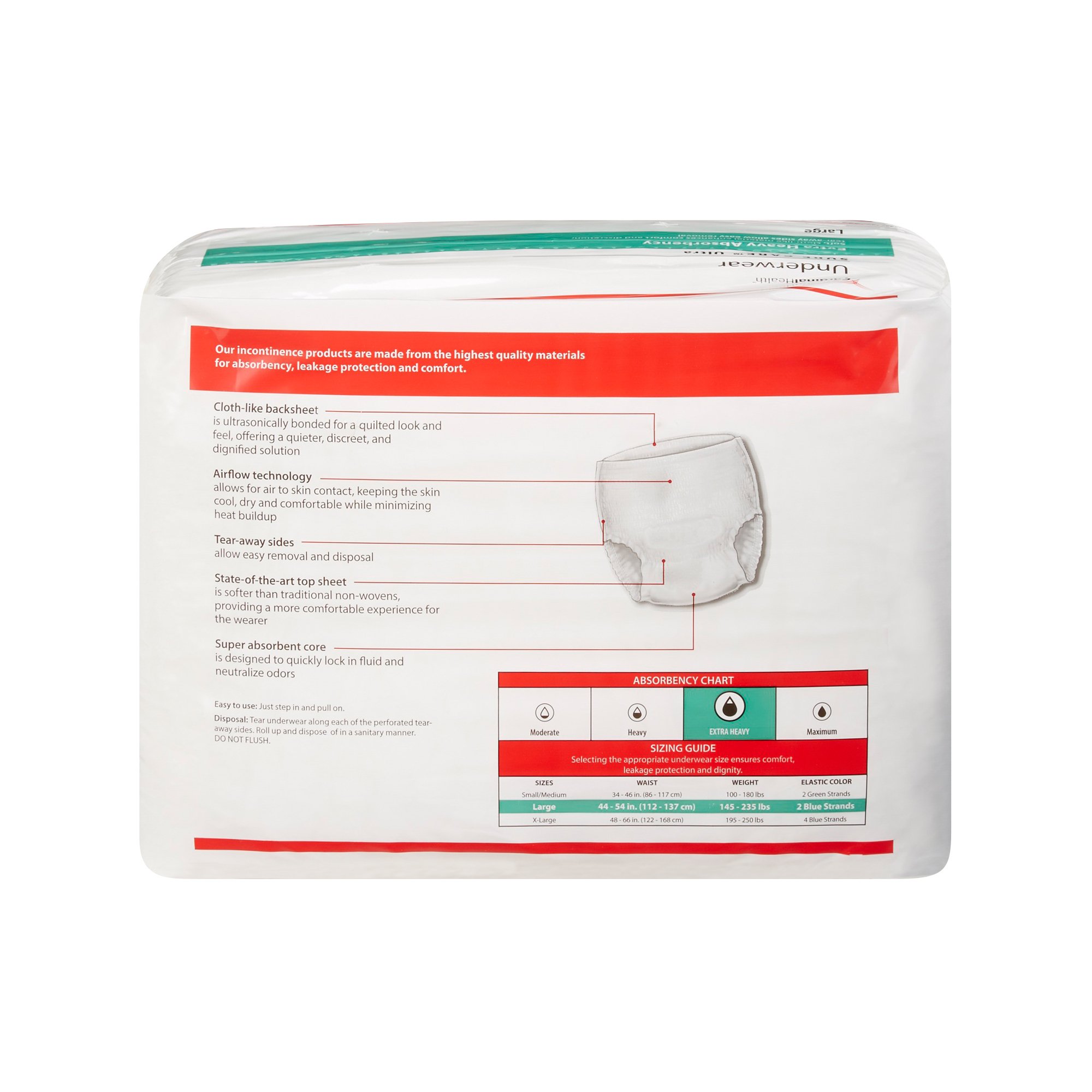 Sure Care™ Ultra Extra Heavy Absorbent Underwear, Large - Image 2