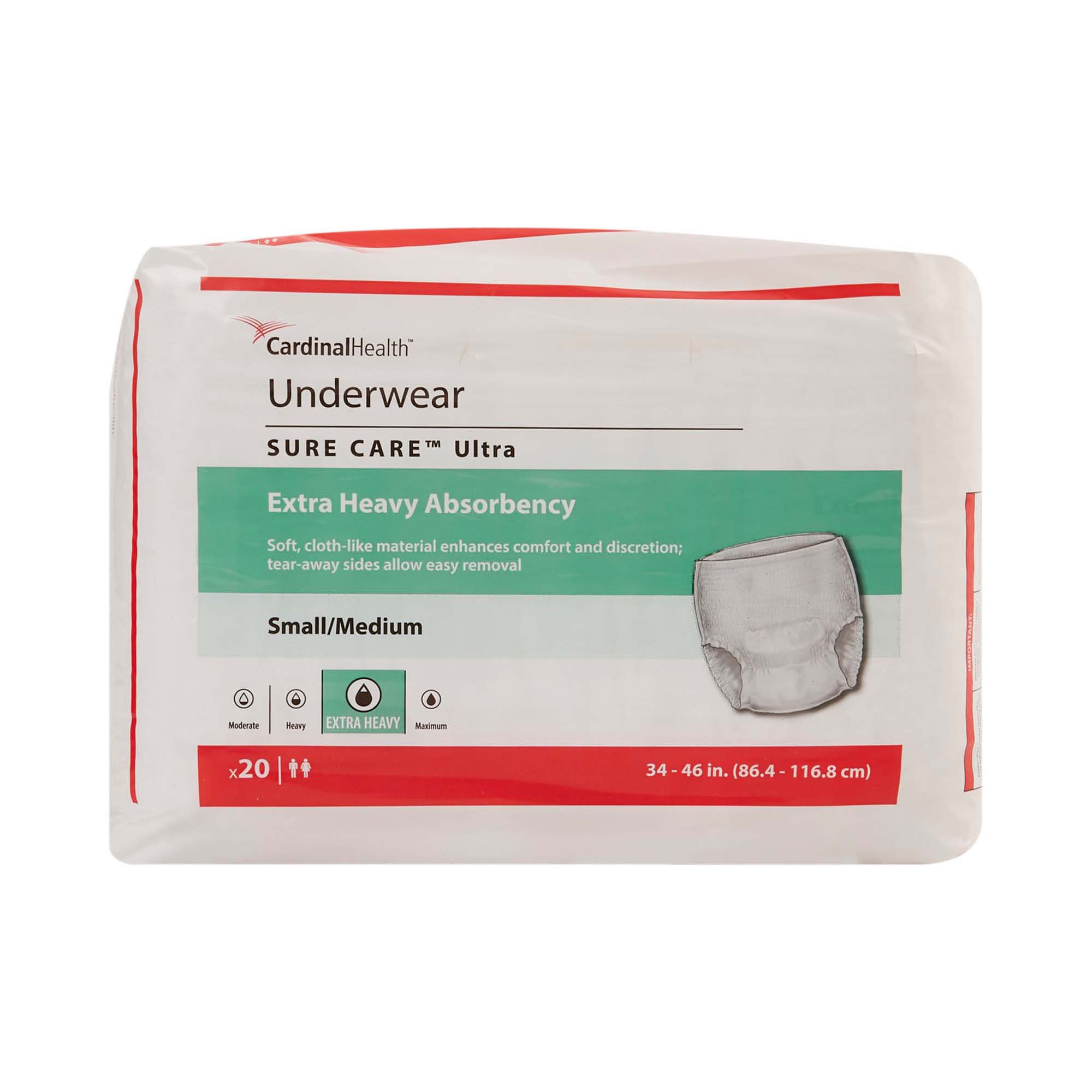 Sure Care™ Ultra Extra Heavy Absorbent Underwear, Small / Medium - Image 3