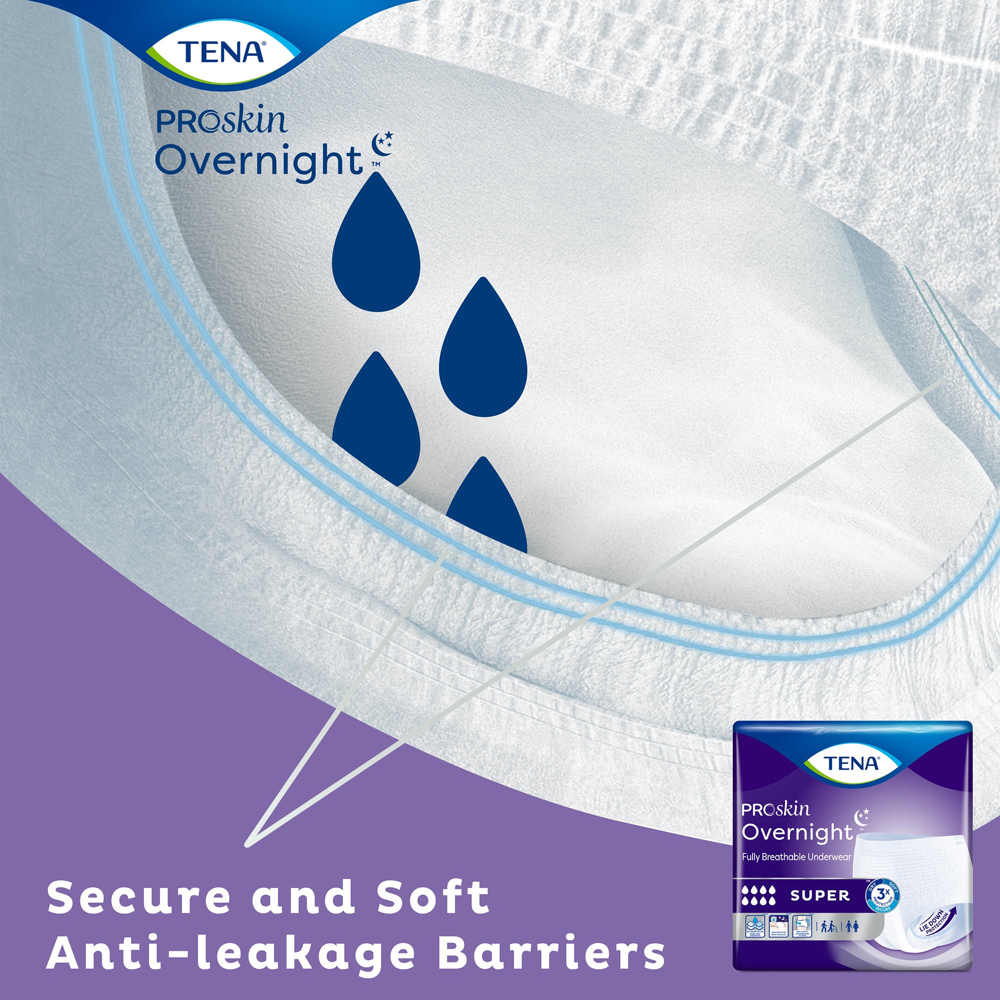 Tena® ProSkin Overnight™ Super Fully Breathable Underwear, Large - Image 6
