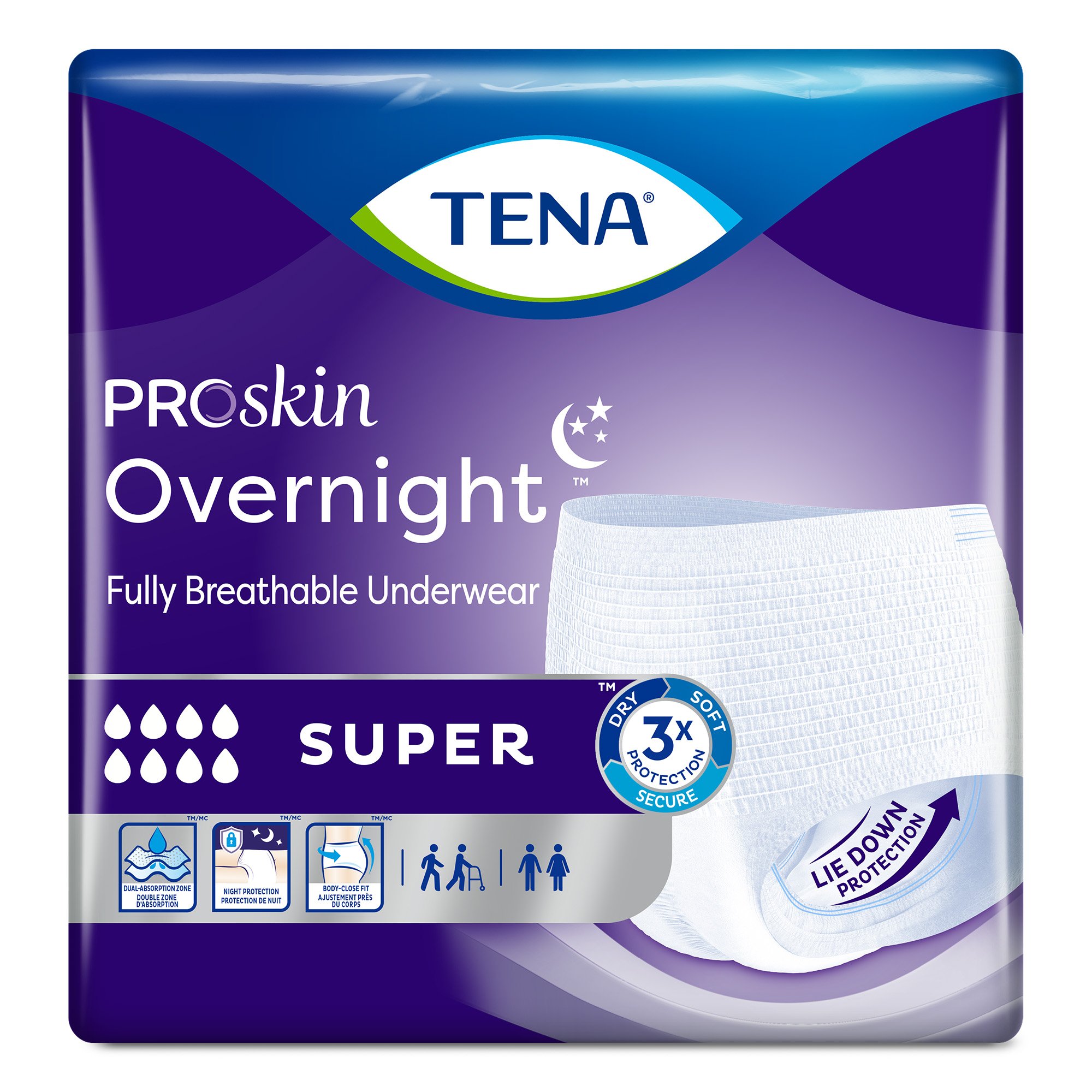 Tena® ProSkin Overnight™ Super Fully Breathable Underwear, Medium - Image 10