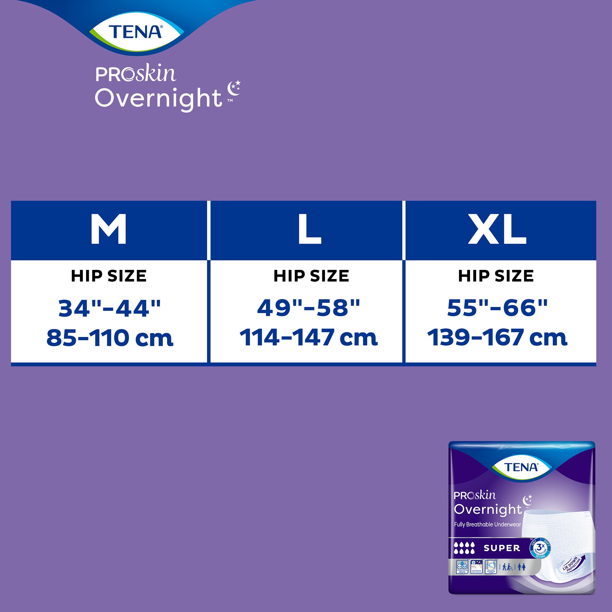 Tena® ProSkin Overnight™ Super Fully Breathable Underwear, Medium - Image 3