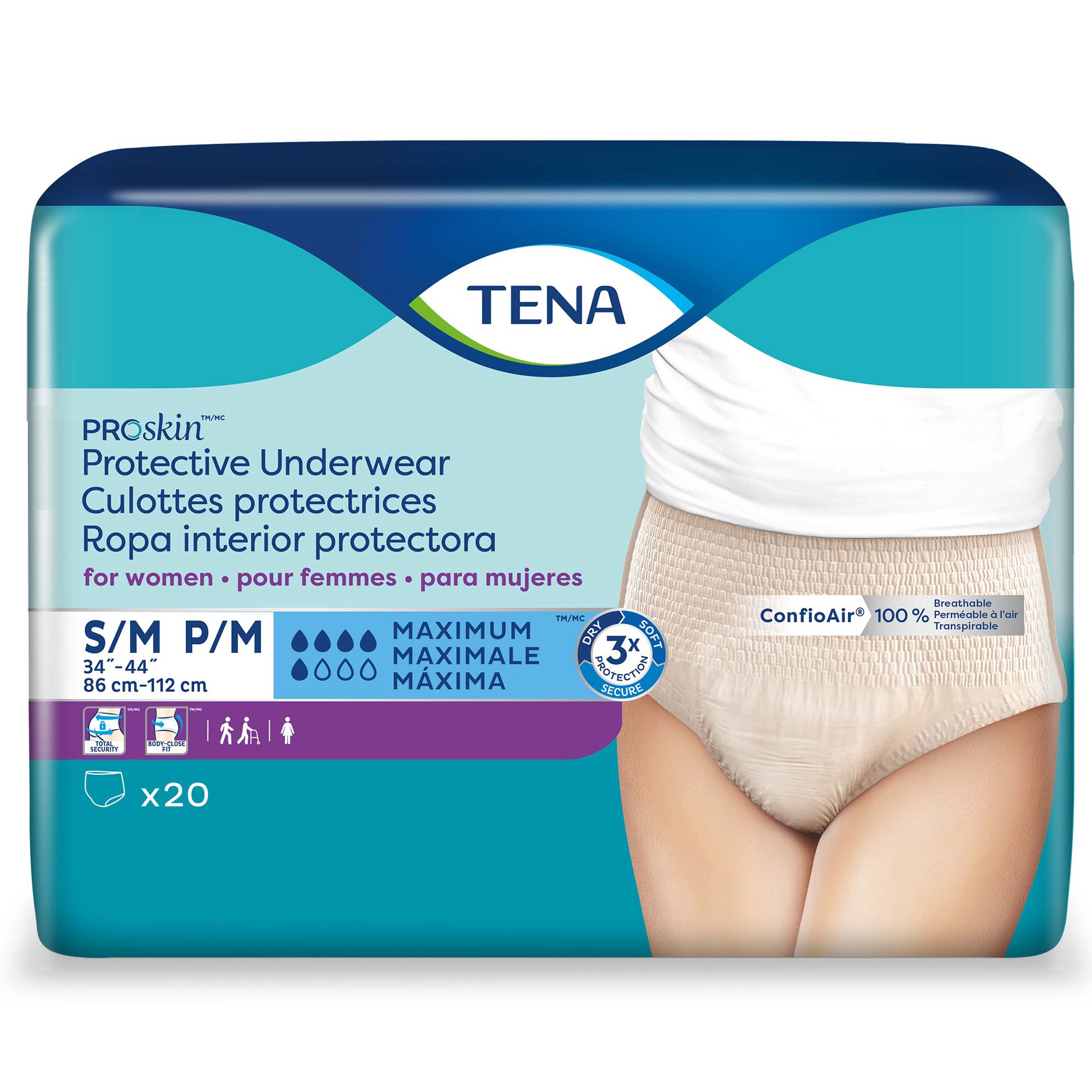Tena® ProSkin™ Maximum Absorbent Underwear for Women, Small / Medium - Image 4