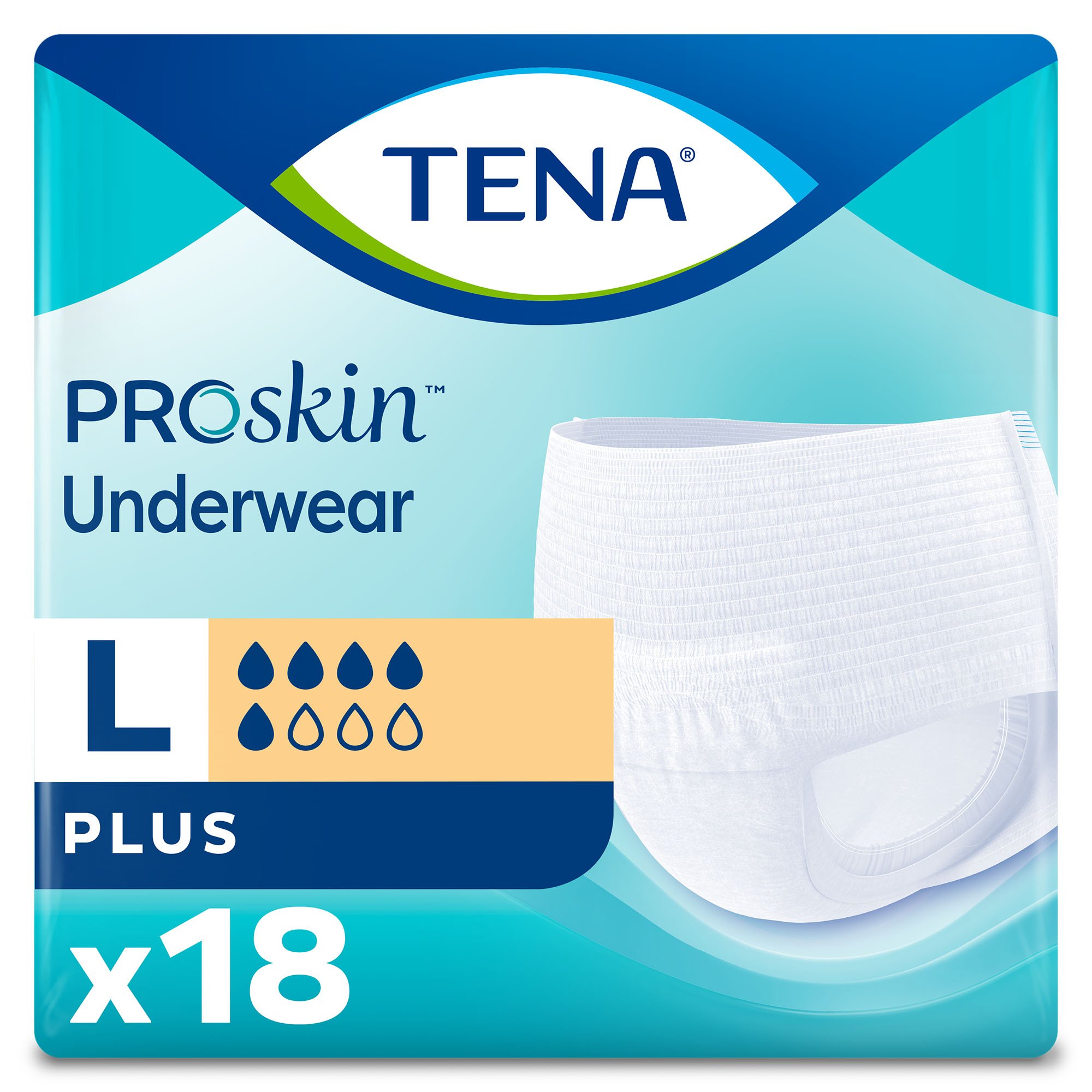 Tena® ProSkin™ Plus Fully Breathable Absorbent Underwear, Large