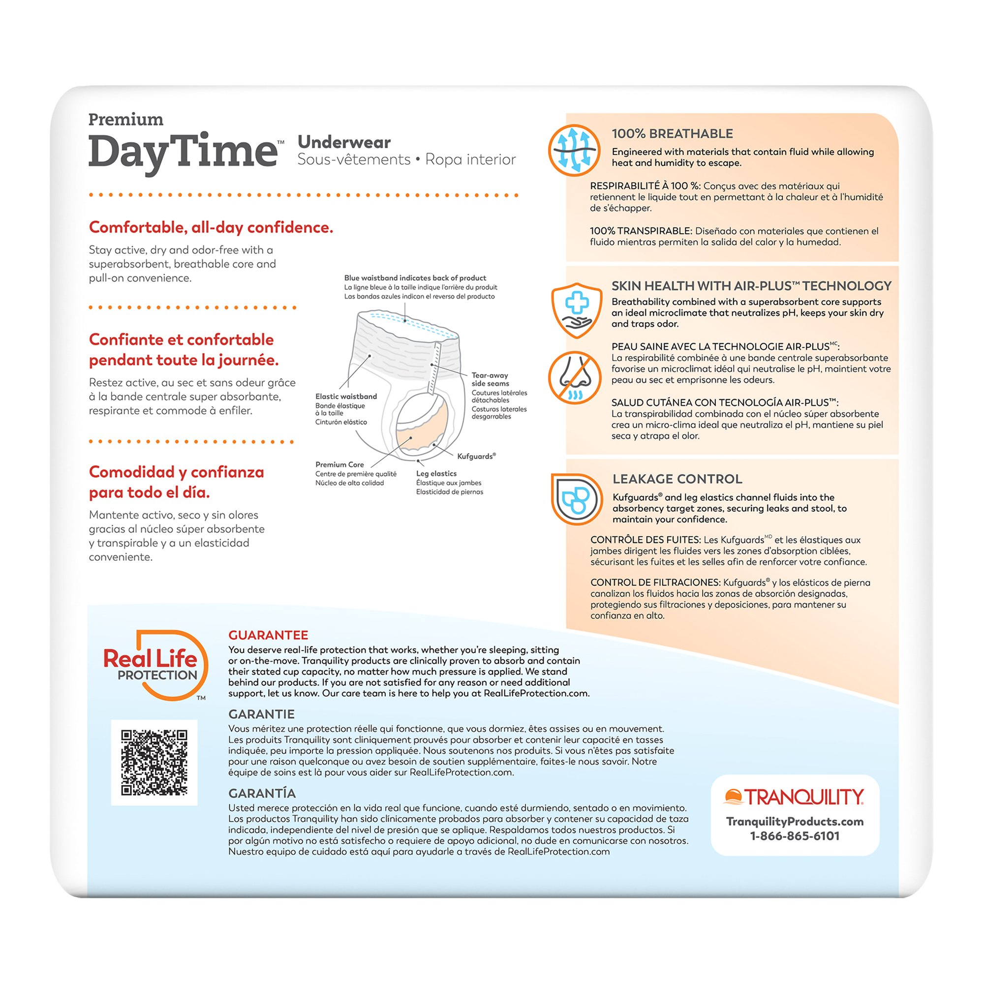 Tranquility Premium DayTime Disposable Absorbent Underwear, XL - Image 9