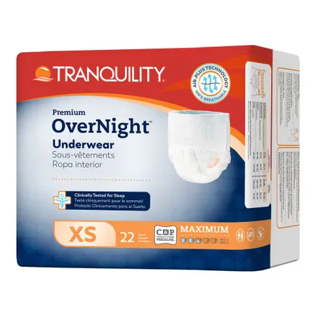 Tranquility Premium OverNight Disposable Absorbent Underwear, XS