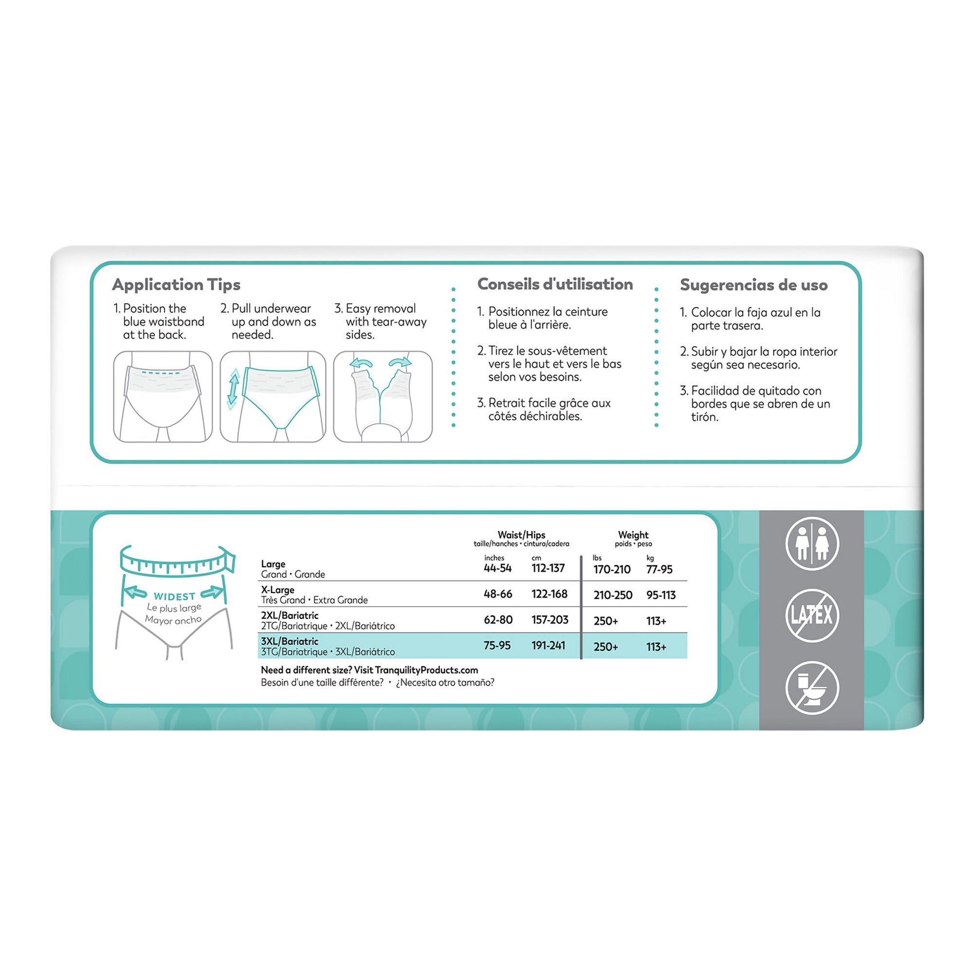 Tranquility® Essential Underwear, Heavy, 3X-Large - Image 3