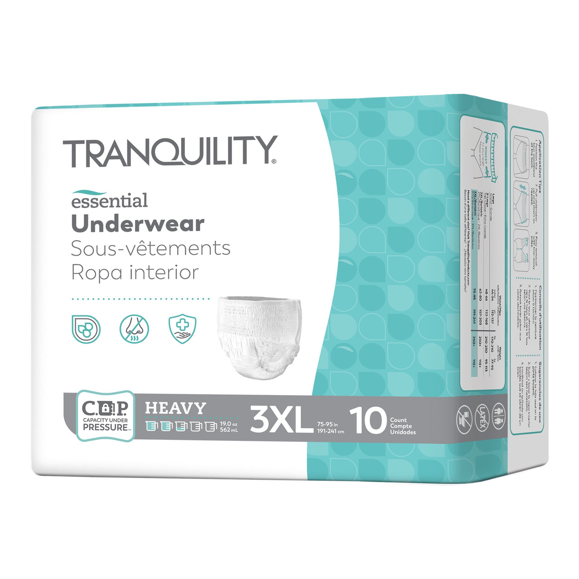 Tranquility® Essential Underwear, Heavy, 3X-Large