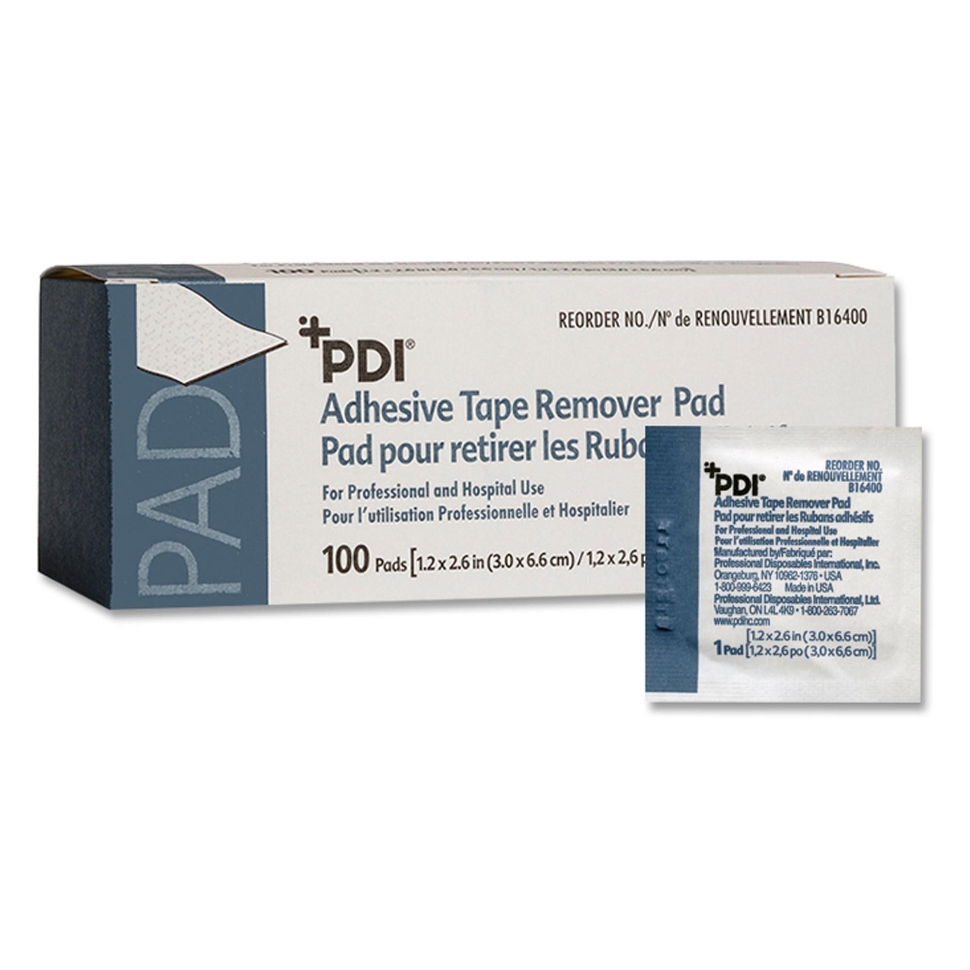 PDI® Adhesive Remover, 3 x 6.6 Centimeter Wipe