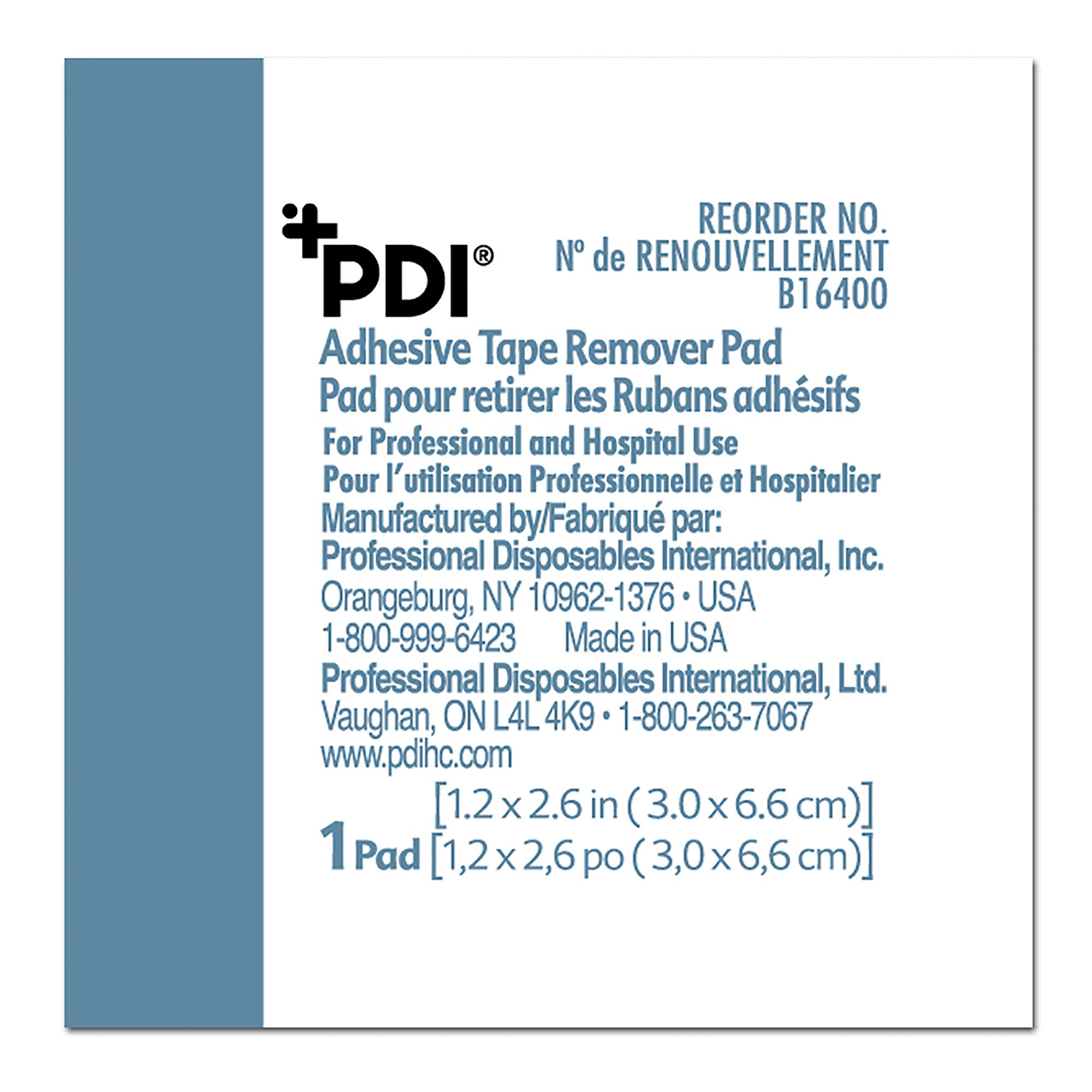 PDI® Adhesive Remover, 3 x 6.6 Centimeter Wipe - Image 3