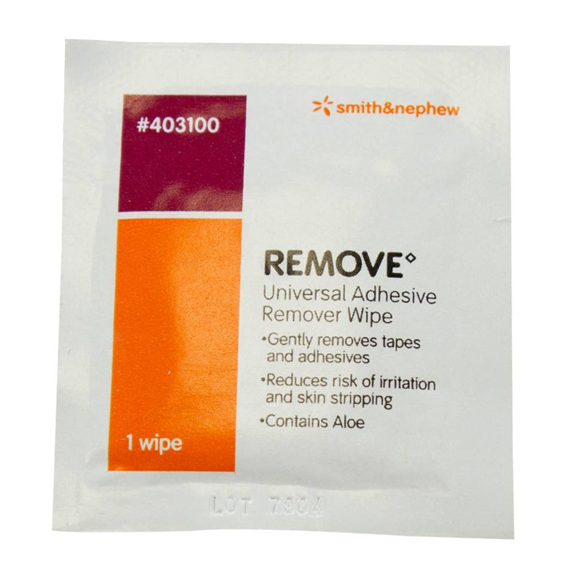 Remove™ Adhesive Remover, 2.5 x 2.5 Inch Wipe