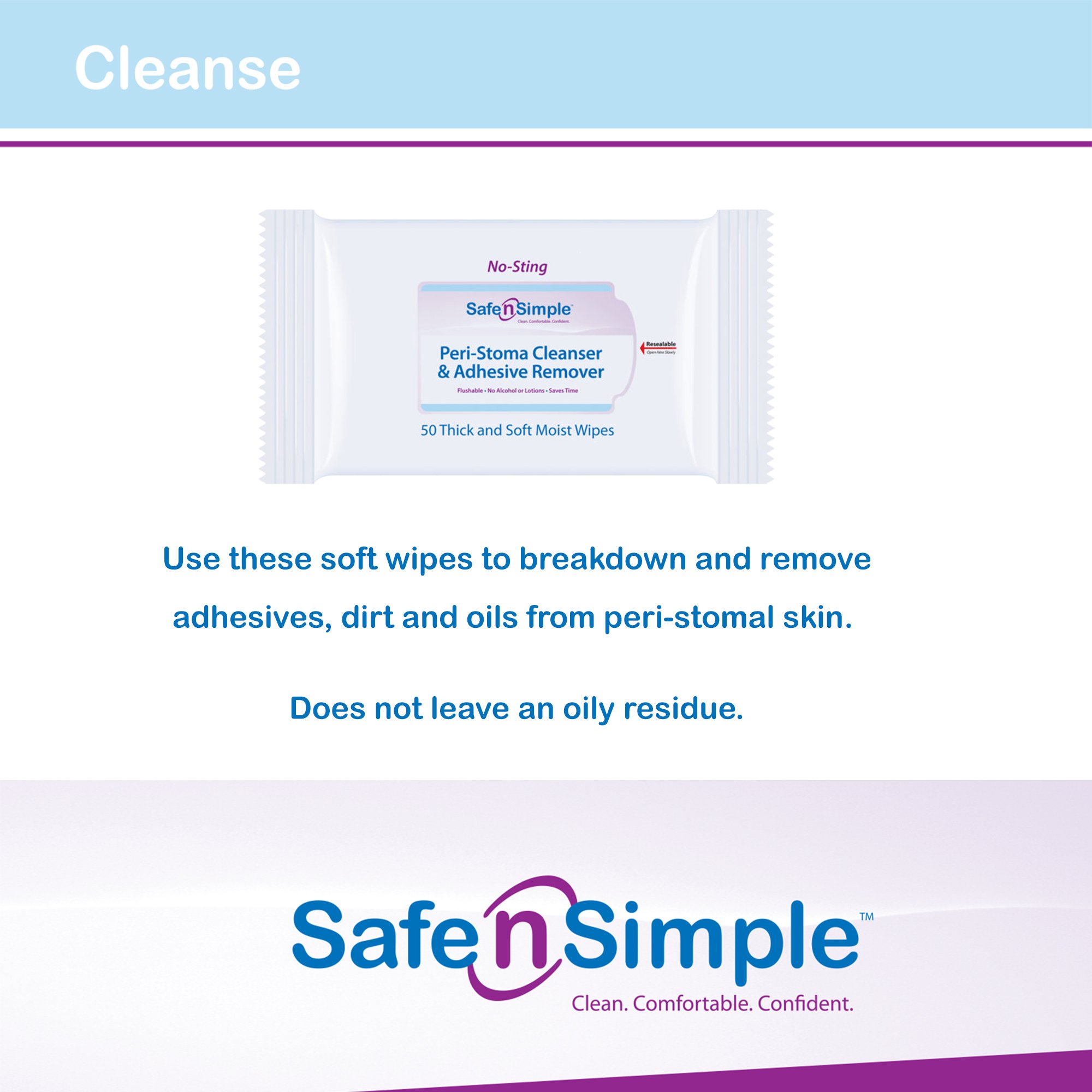 Safe n Simple™ Adhesive Remover Wipes - Image 7