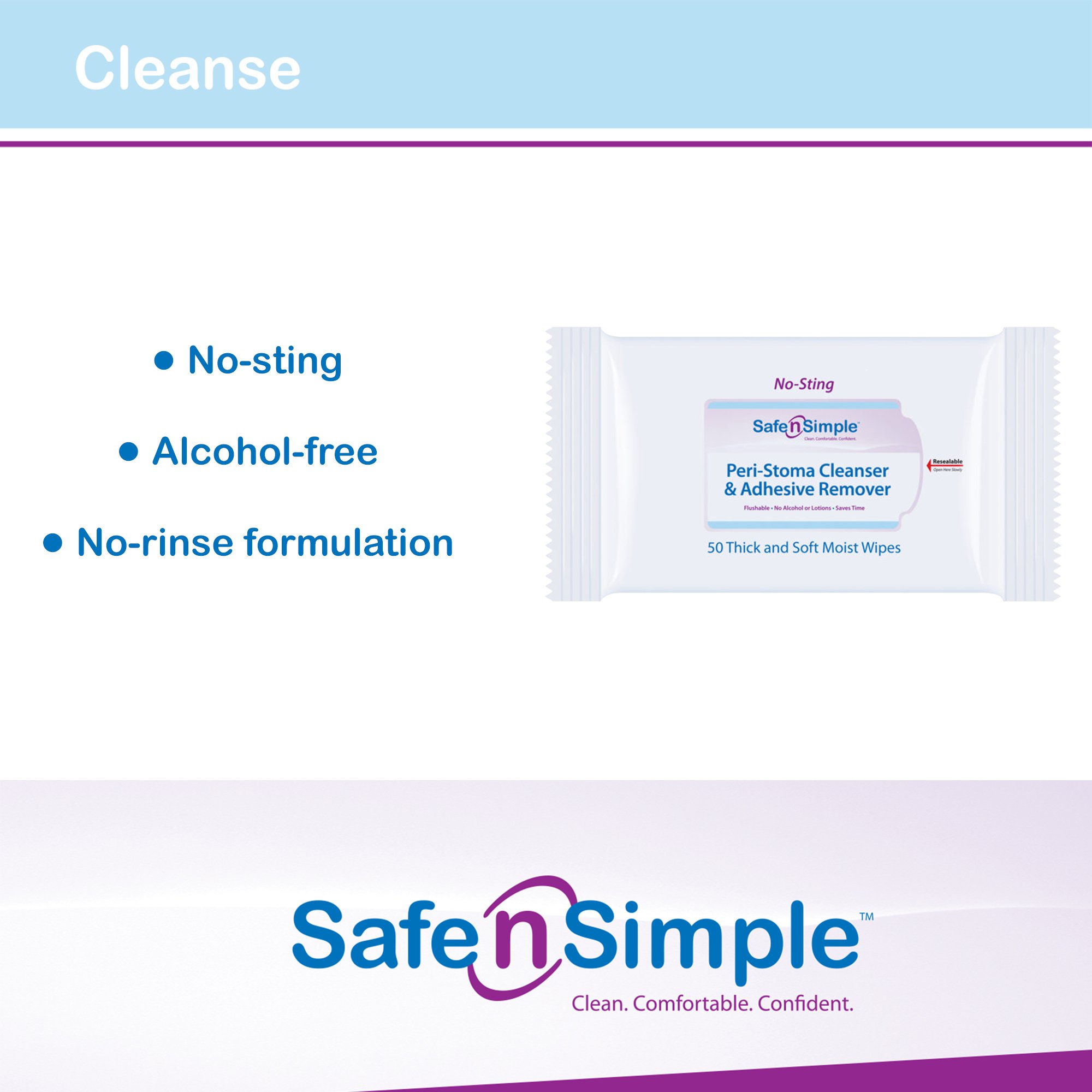 Safe n Simple™ Adhesive Remover Wipes - Image 8
