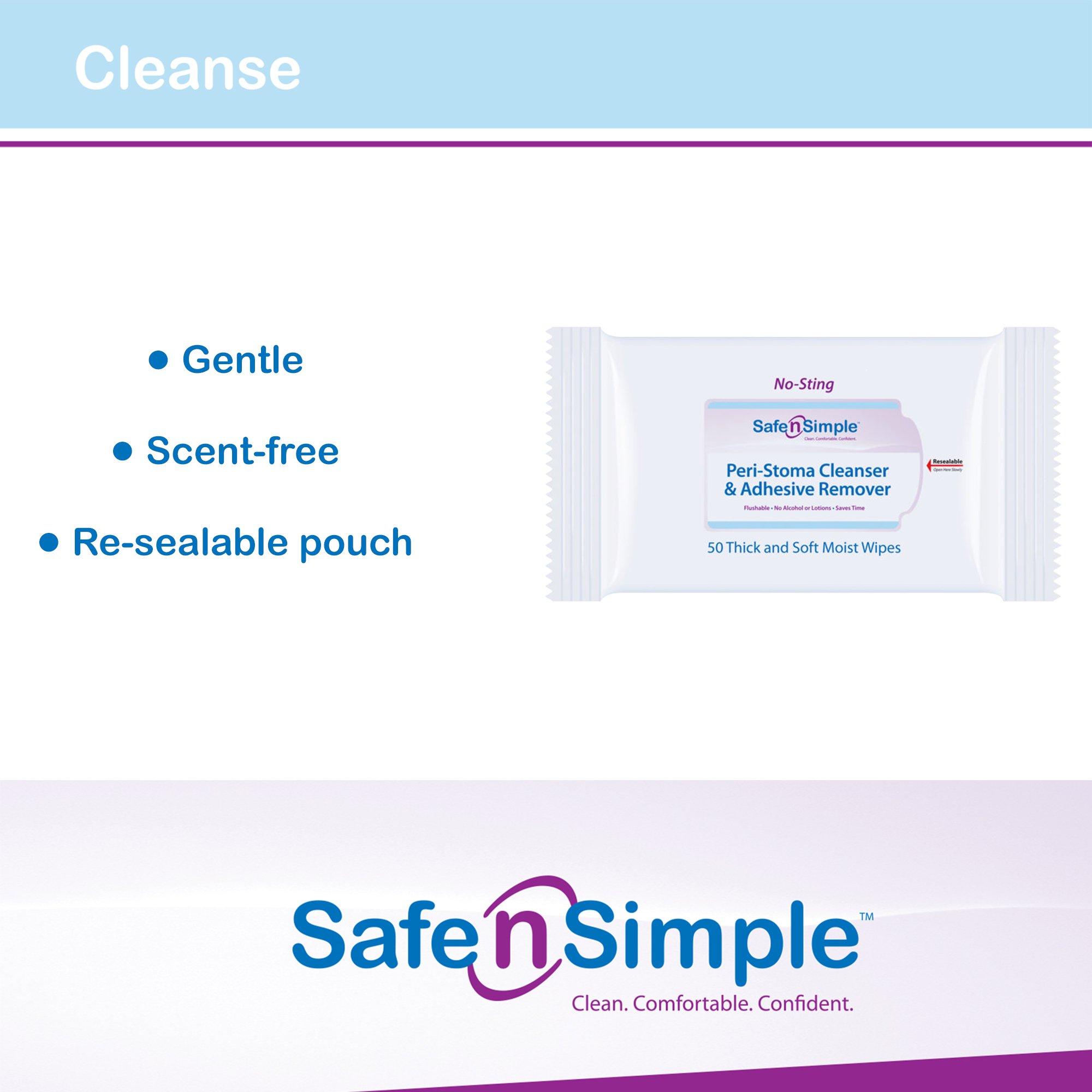 Safe n Simple™ Adhesive Remover Wipes - Image 9