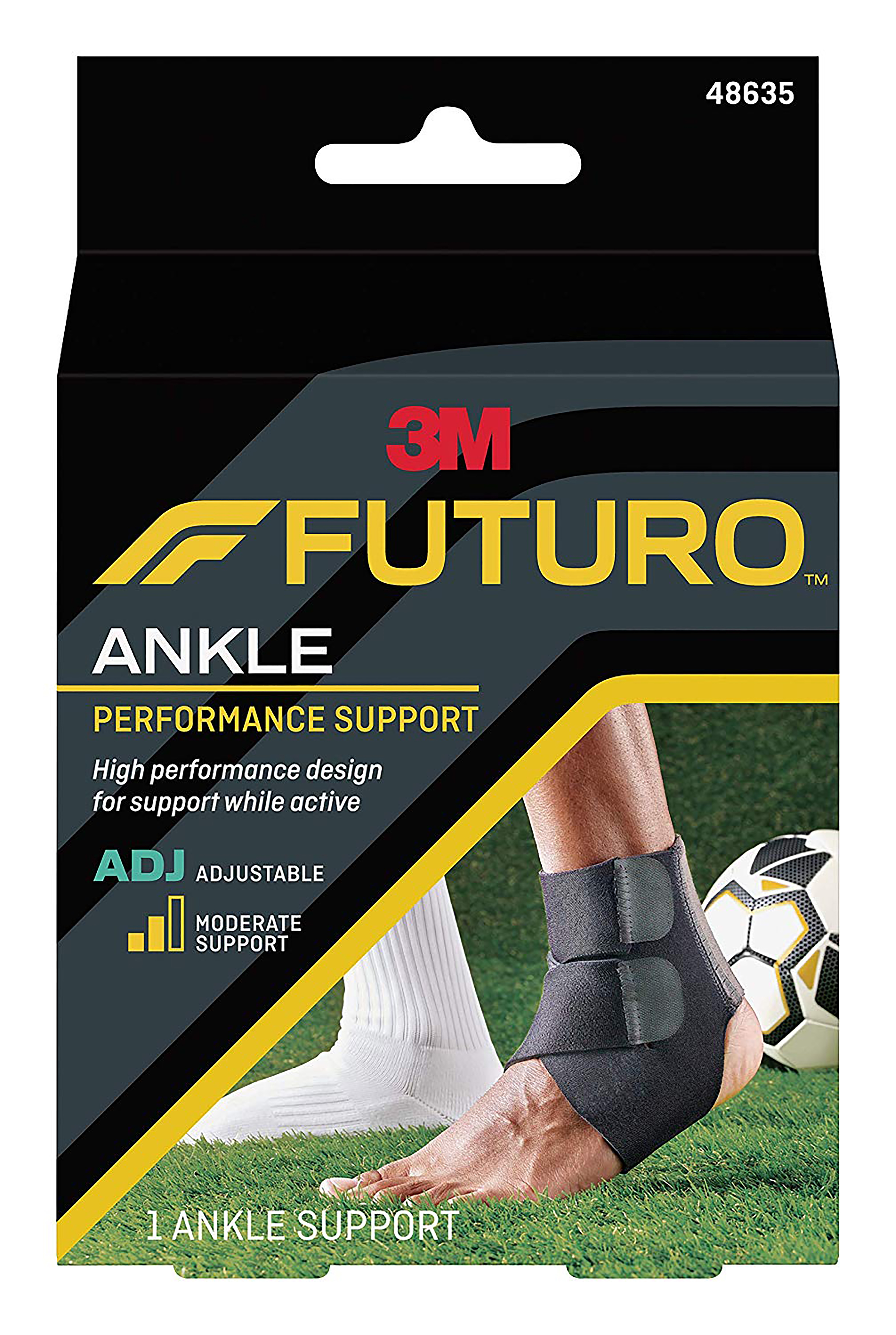3M™ Futuro™ Ankle Support, Left or Right Foot, Black, Adult