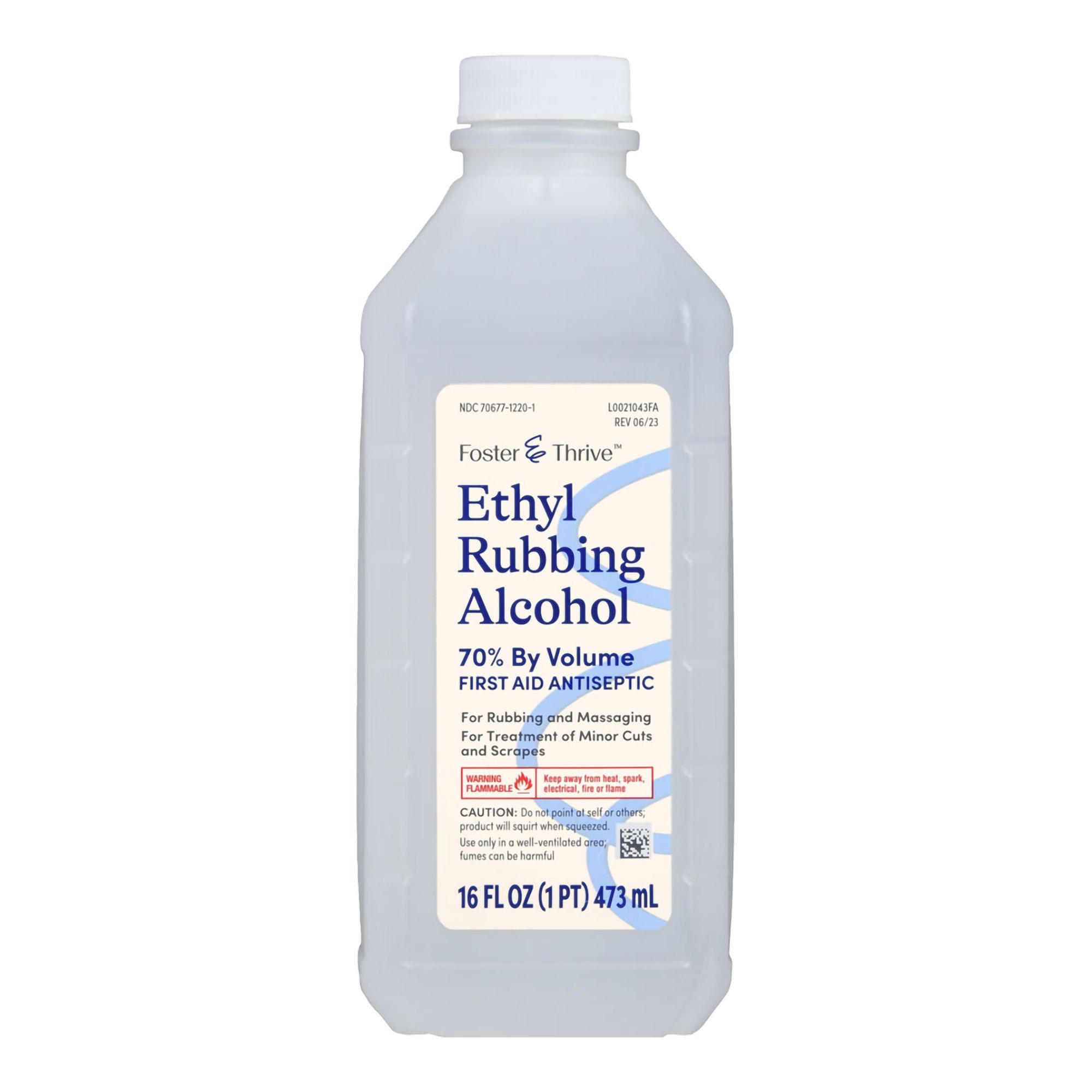 Foster & Thrive™ 70% Ethyl Rubbing Alcohol, 16-ounce Bottle