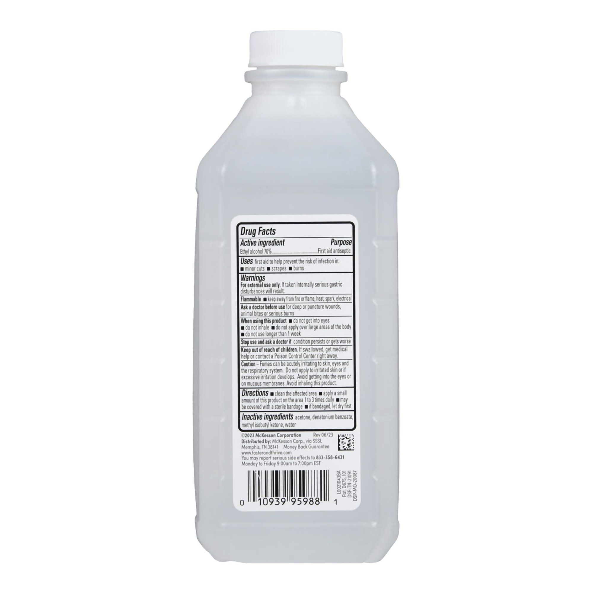 Foster & Thrive™ 70% Ethyl Rubbing Alcohol, 16-ounce Bottle - Image 2