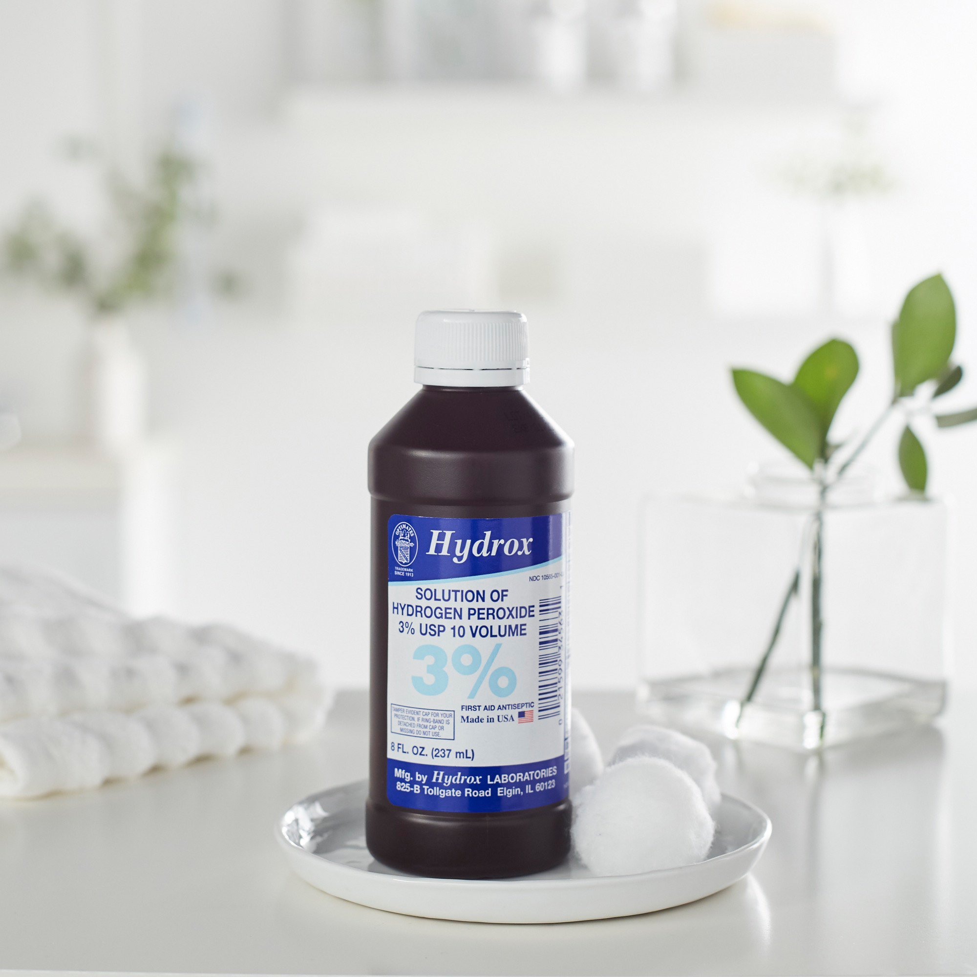 Hydrox Hydrogen Peroxide Antiseptic, 8 oz. Bottle - Image 3