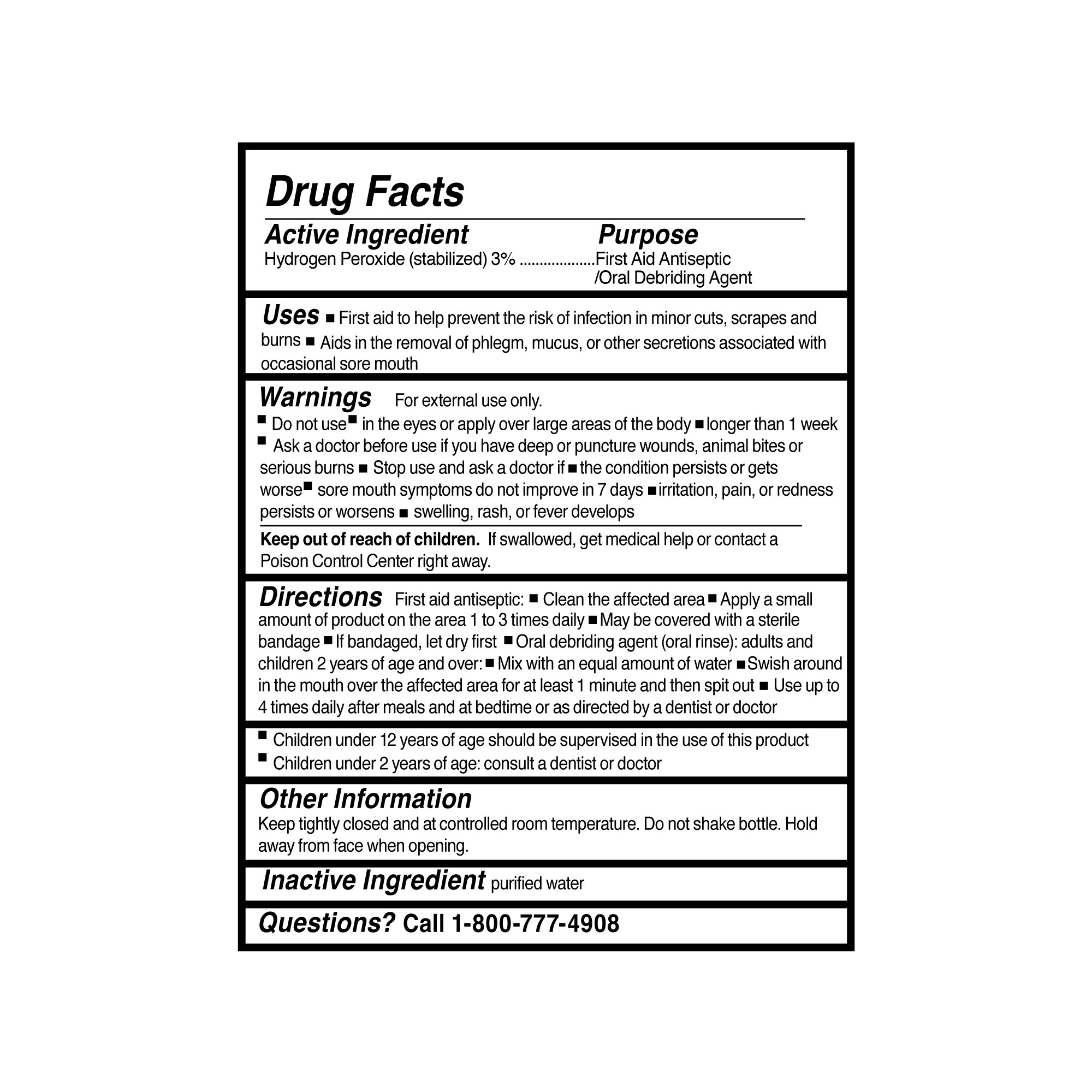 McKesson Hydrogen Peroxide Antiseptic, 1-gallon bottle - Image 3