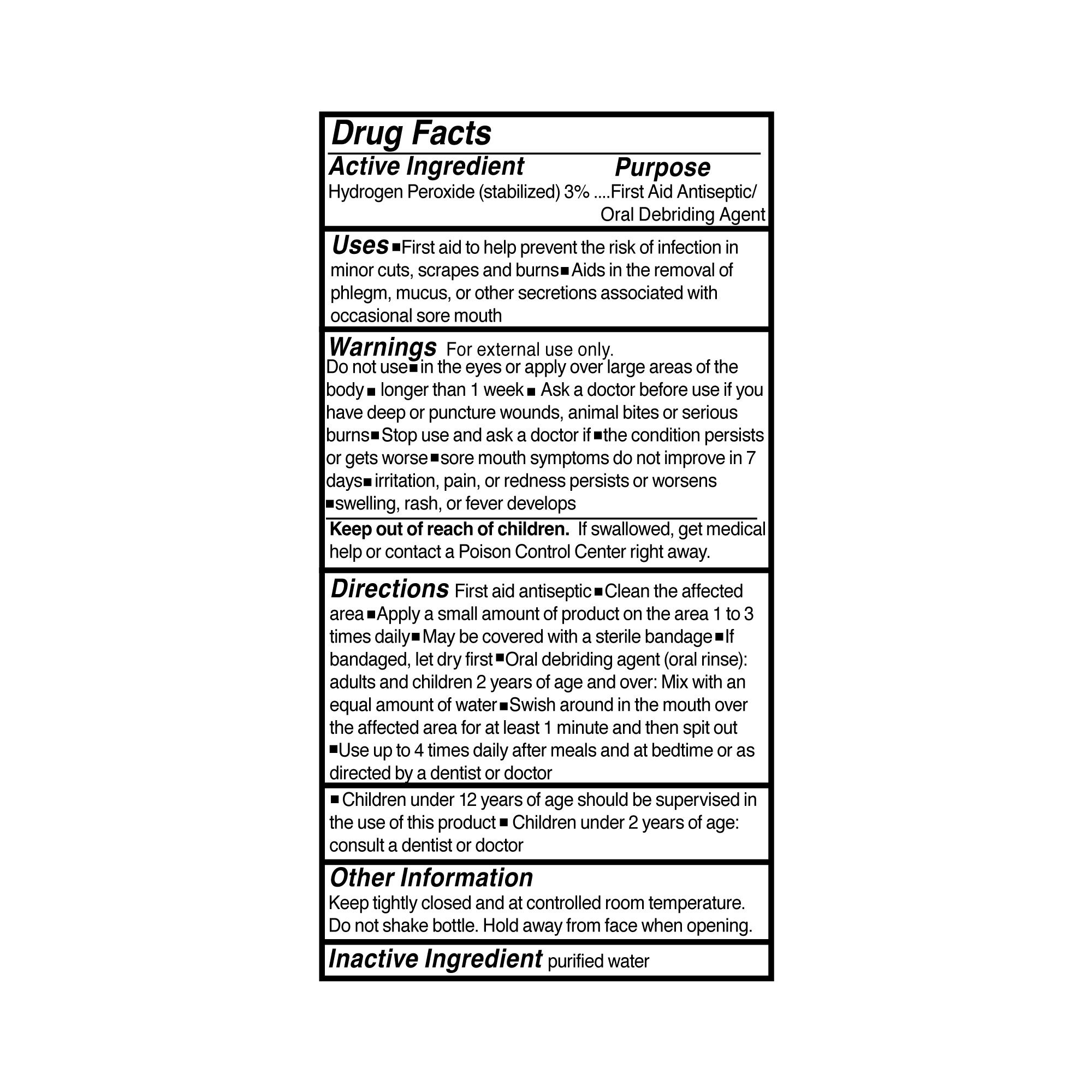 McKesson Hydrogen Peroxide Antiseptic, 16-ounce bottle - Image 2