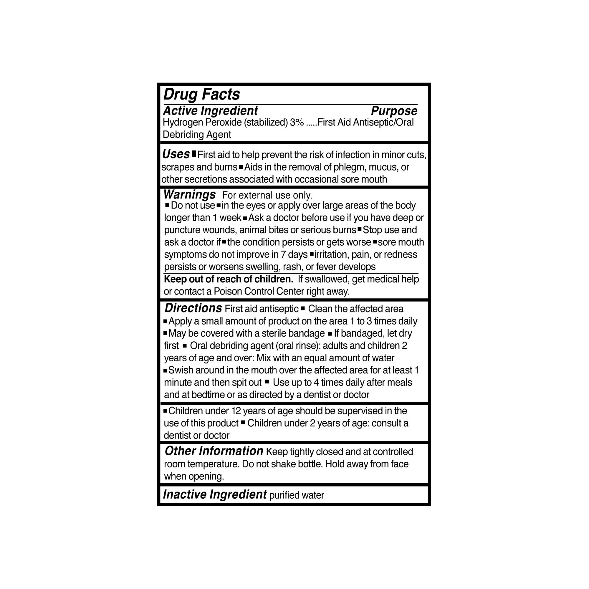 McKesson Hydrogen Peroxide Antiseptic, 4-ounce Bottle - Image 2