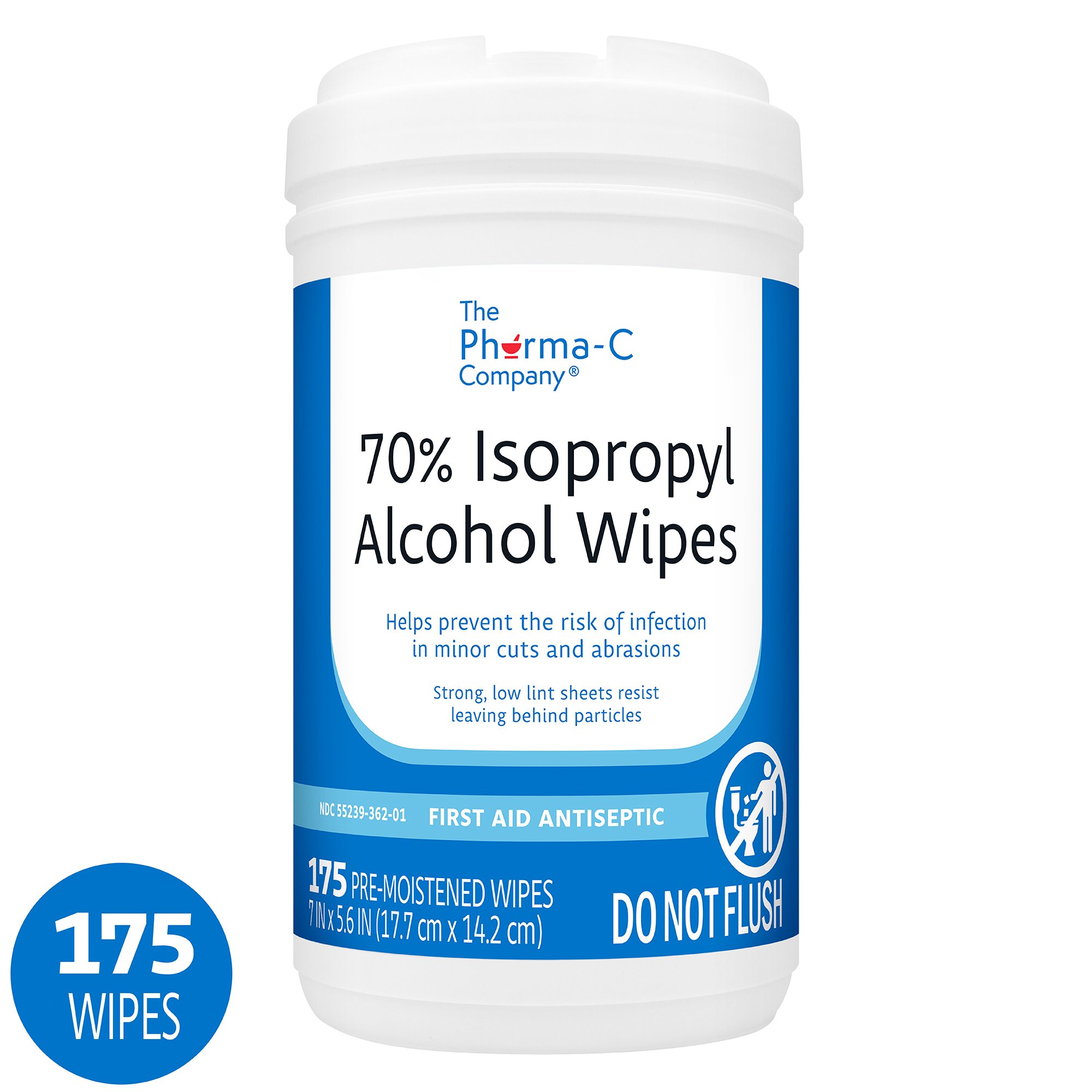 The Pharma-C Company® Isopropyl Alcohol Antiseptic Skin Wipe