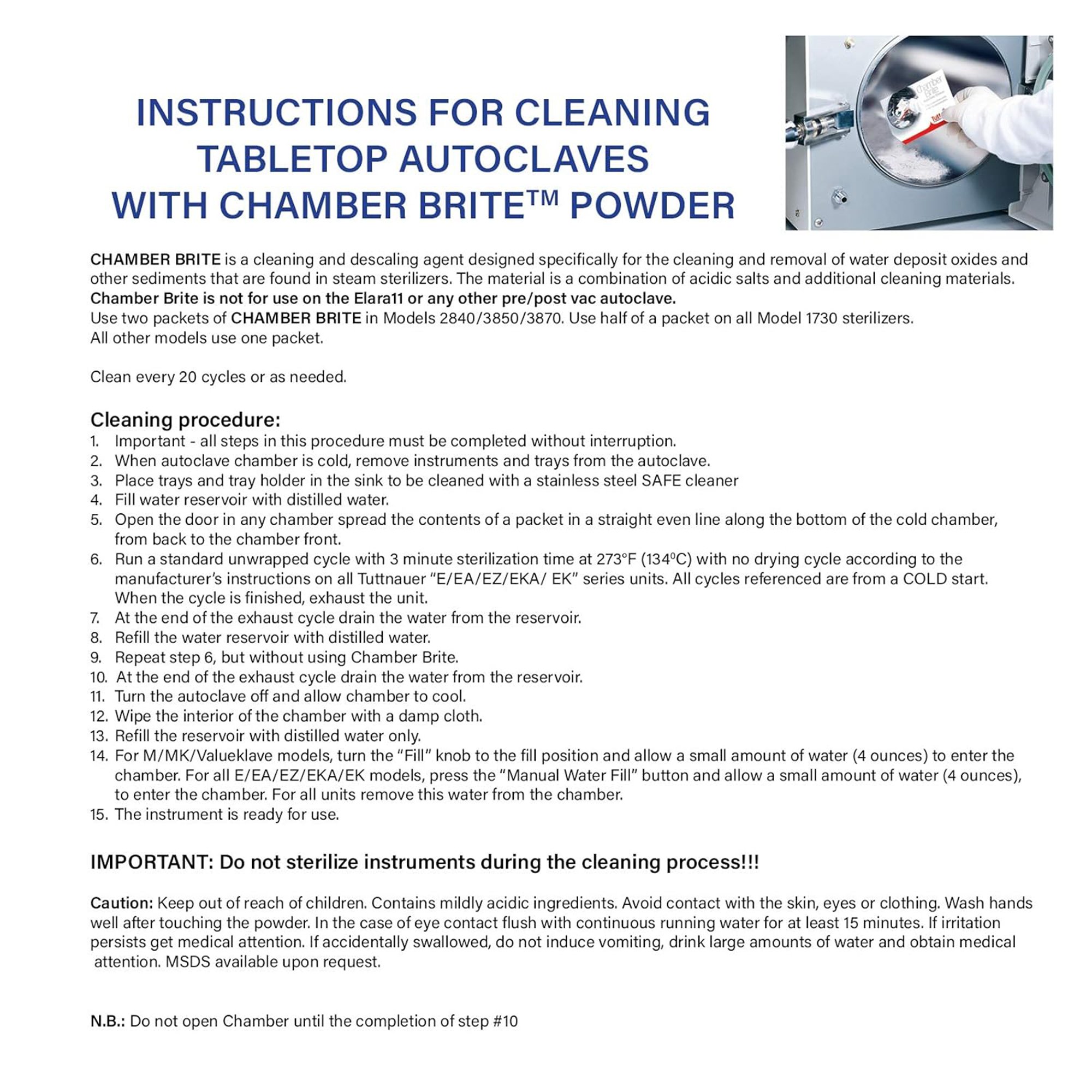 Chamber Brite Autoclave Cleaner - Image 2