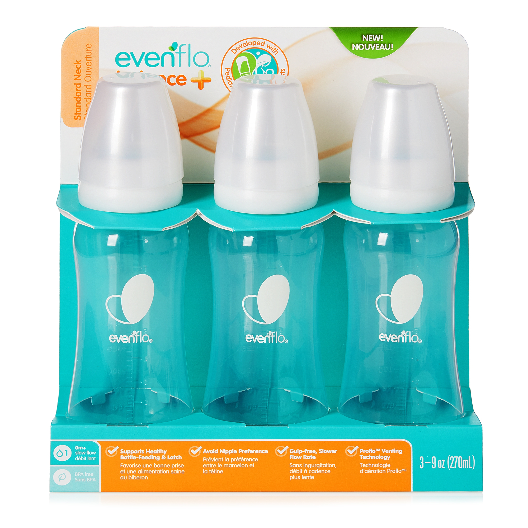Evenflo® Feeding Balance + Standard Neck Baby Bottle, 9 ounce
